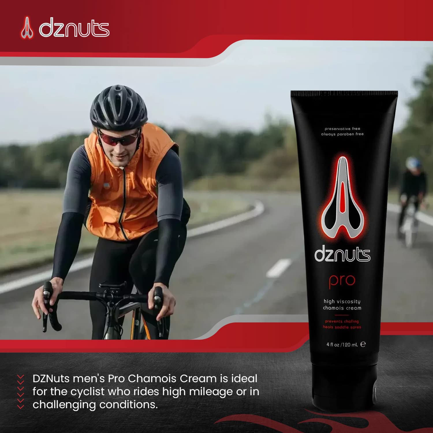 dznuts - Men’s Pro Chamois Cream + InHeat Embrocation Cream - Warms and Soothes Muscles, Anti-Grime Adhesion for Cooler Days (Low Heat)