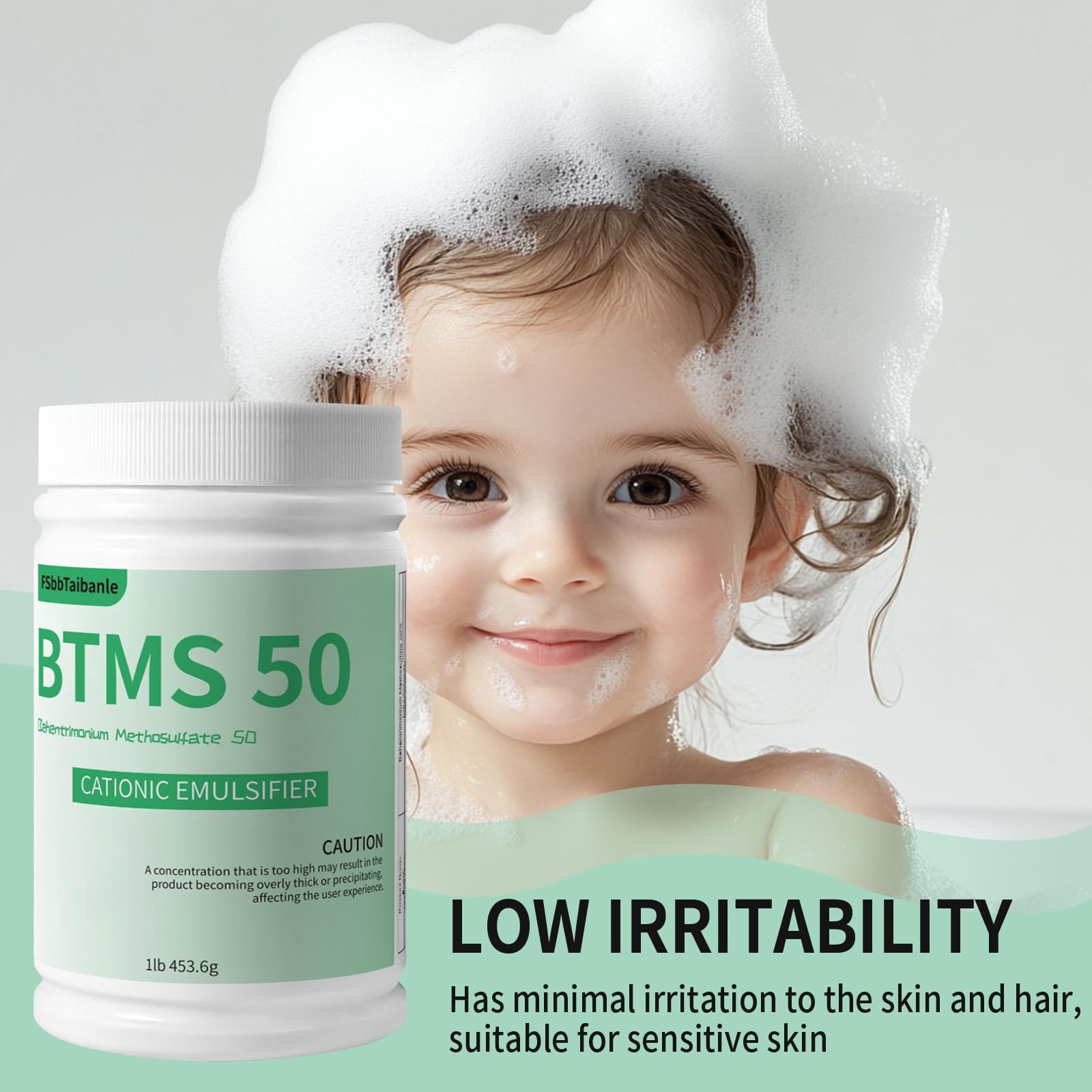 FSbbTaibanle 1 Pound BTMS 50 Conditioning Emulsifier granules, 100% derived from plant-based,Ideal for Leave-in Conditioner, Lotions, Shampoos and More