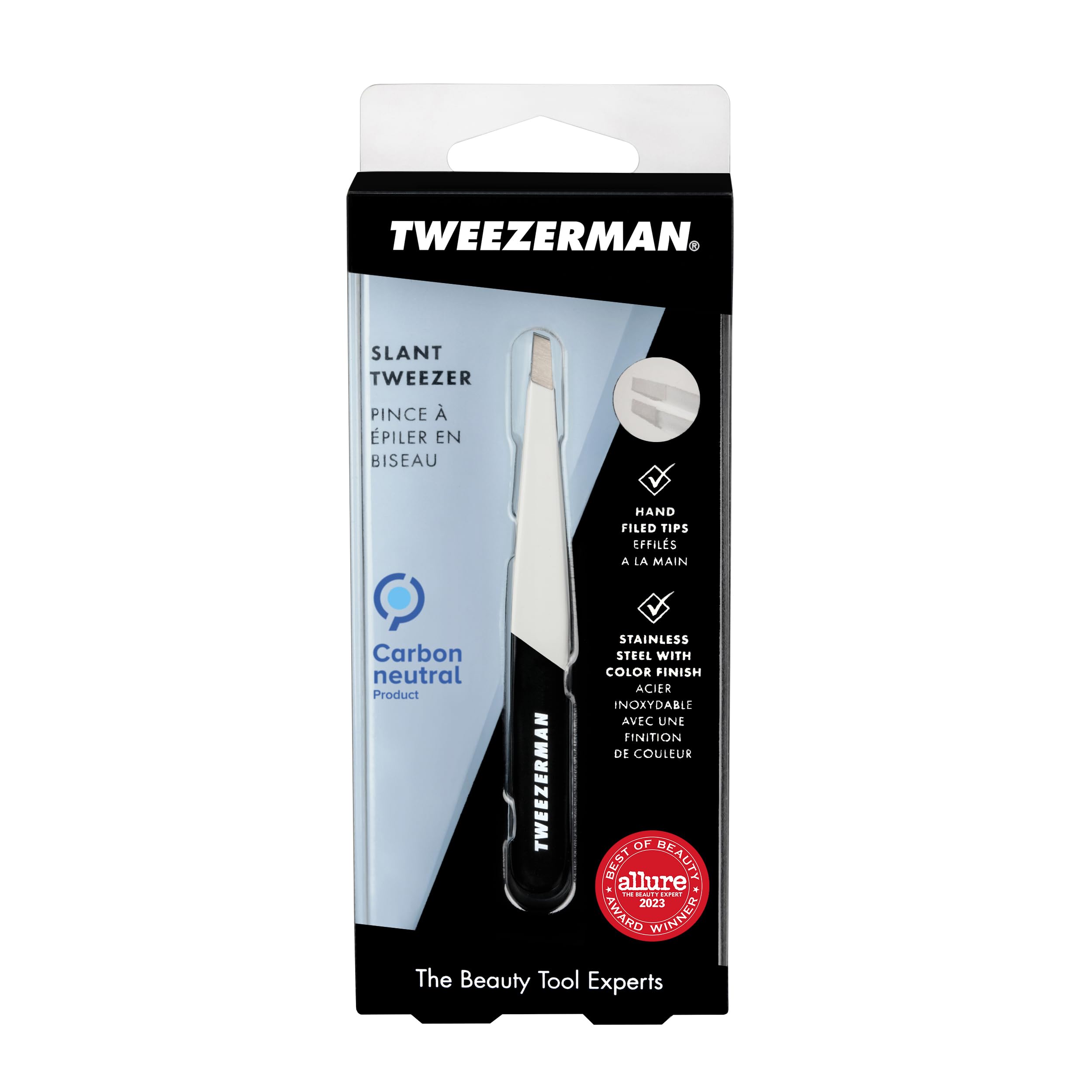 Tweezerman 1230TTR Midnight Strike Slant Tweezer, 1 Count