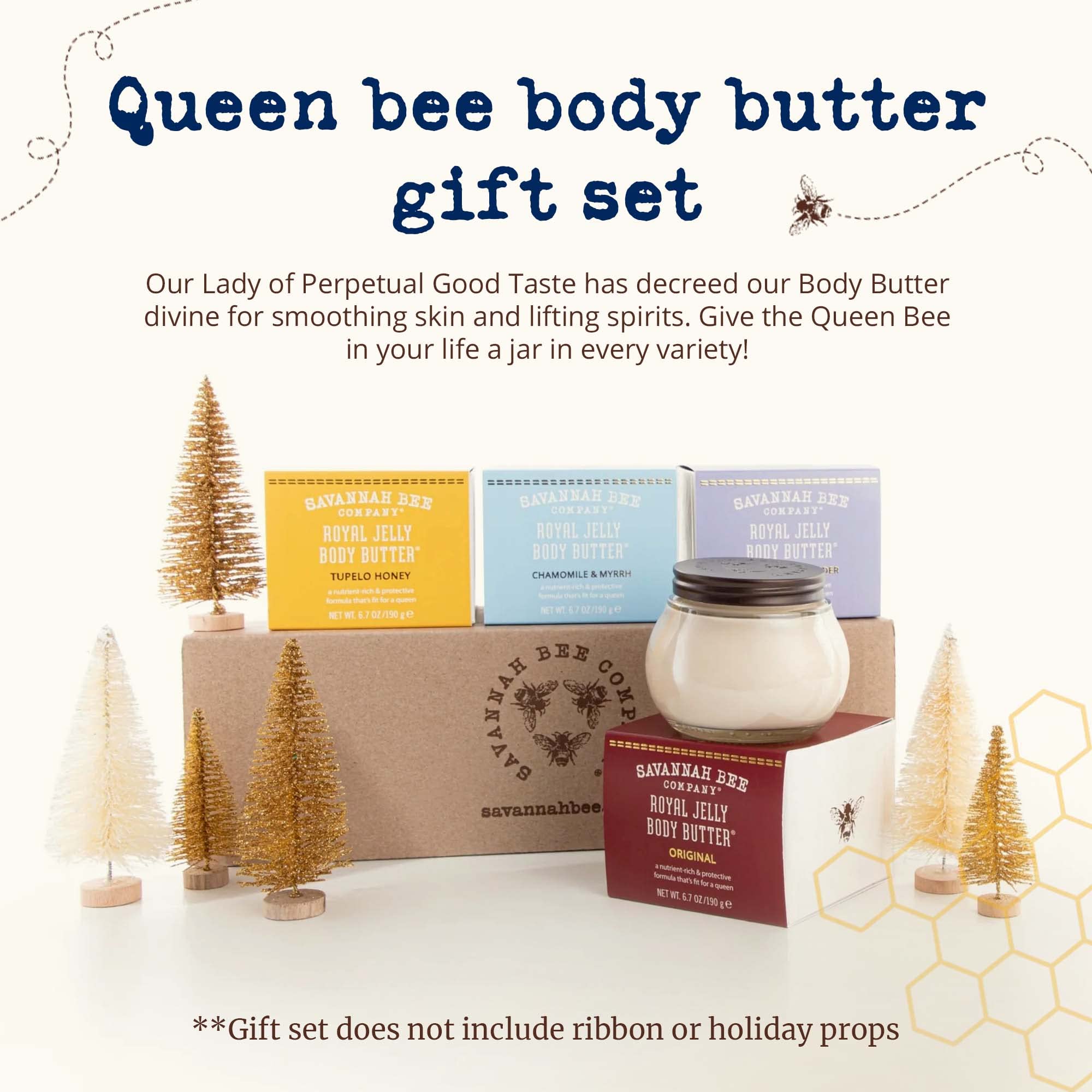 Savannah Bee Company Ultimate Honey Infused Body Butter Collection: Ultra Rich and Deeply Moisturizing Blend of Original, Rosemary & Lavender, Chamomile & Myrrh, and Tupelo Honey - (6.7 Oz Each)