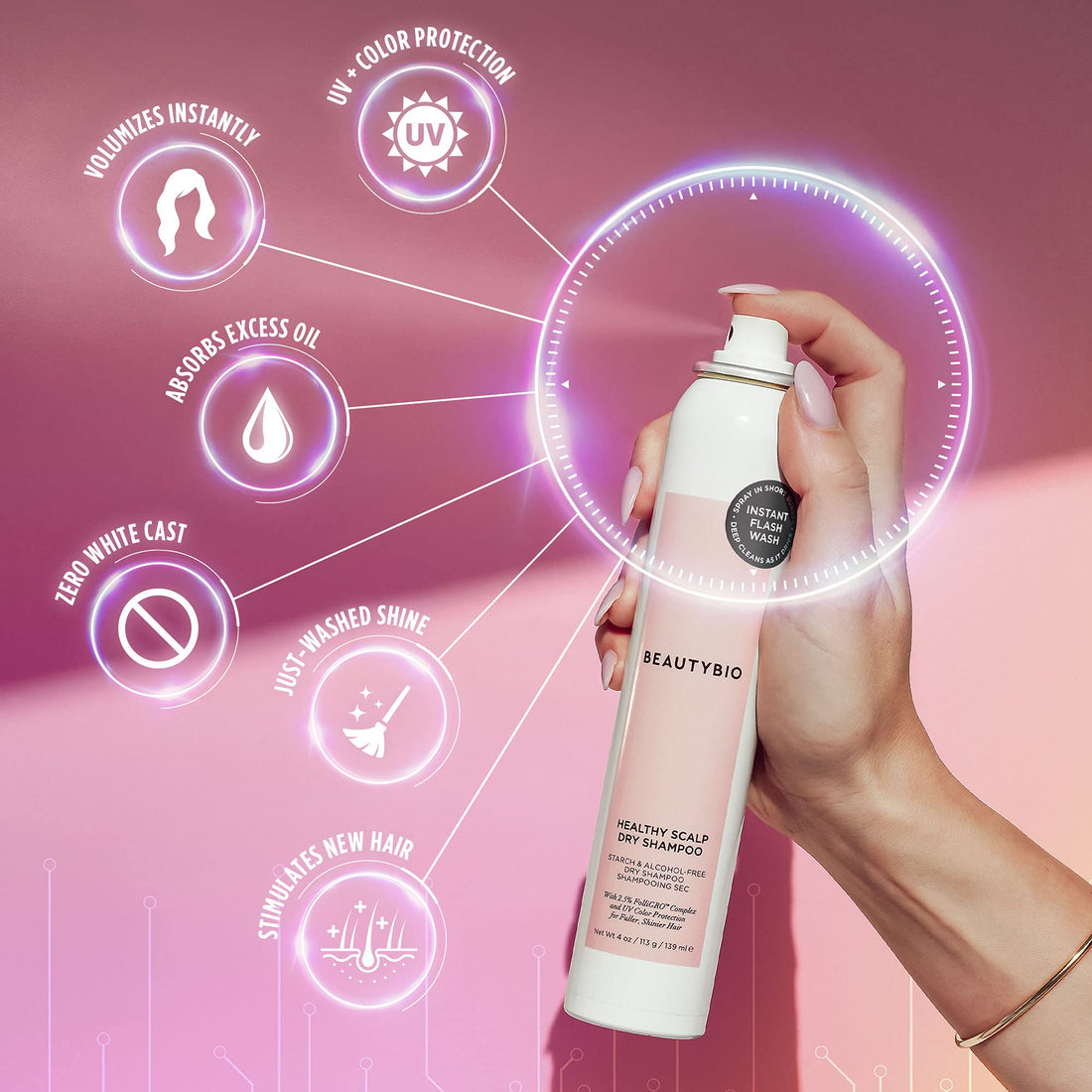 BeautyBio Healthy Scalp Dry Shampoo. Starch & Alcohol-Free Dry Shampoo, 1 ct.