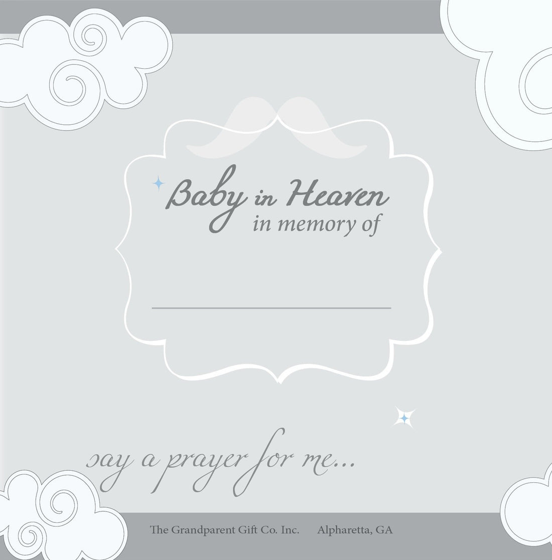The Grandparent Gift Baby Heaven Infant Loss or Miscarriage Gift, Hanging Ornament or Sitting Mini Photo Frame with Sentiment