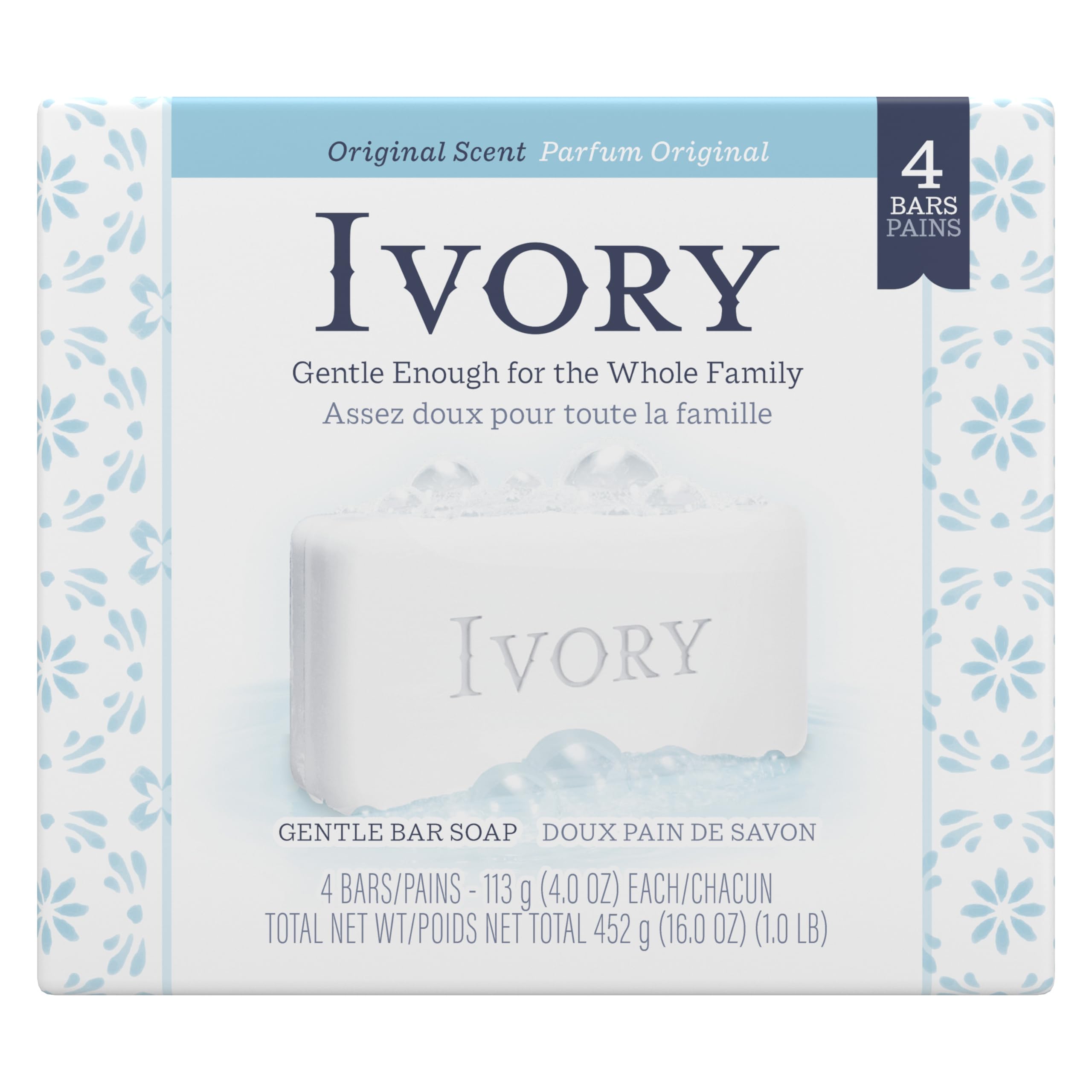 Ivory Original 4-Count: Bath Size Bars (4 Oz), 16 Ounce