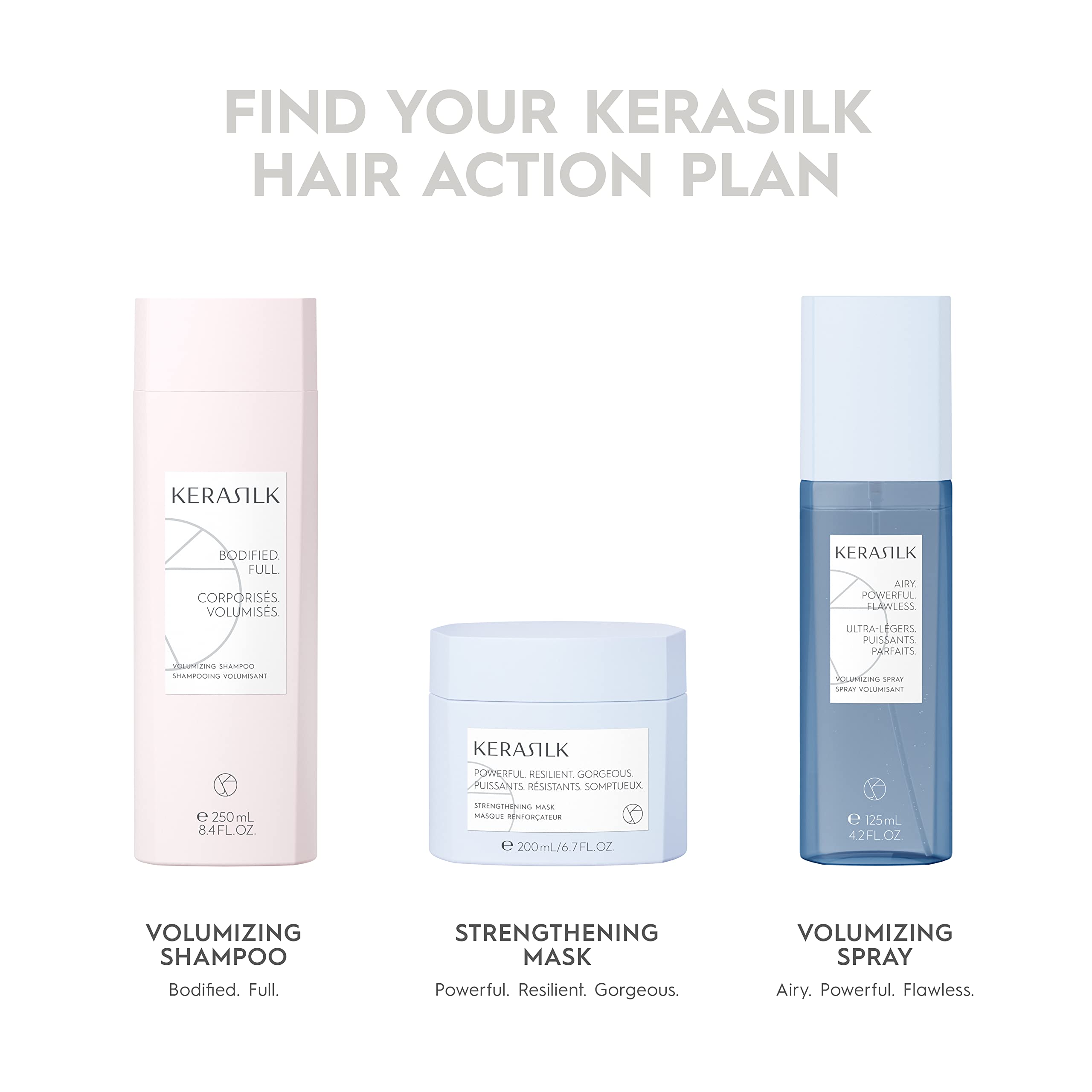 KERASILK Volumizing Foam Conditioner | Provides Weightless Hydration | Enhances Volume | Detangles | For Fine, Limp, Flat Hair | 150ml
