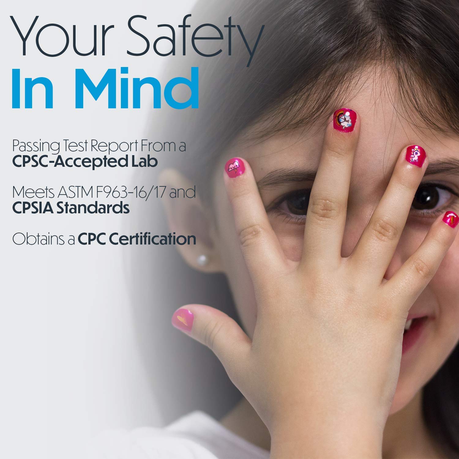 Toysical Nail Art Kit for Girls - Girls Nail Polish Sets for Kids or Tweens - Non Toxic Nail Gift Set - Top Birthday Gift for Ages 6, 7, 8, 9, 10, 11, 12 Year Old Children or Pre-Teen Girls