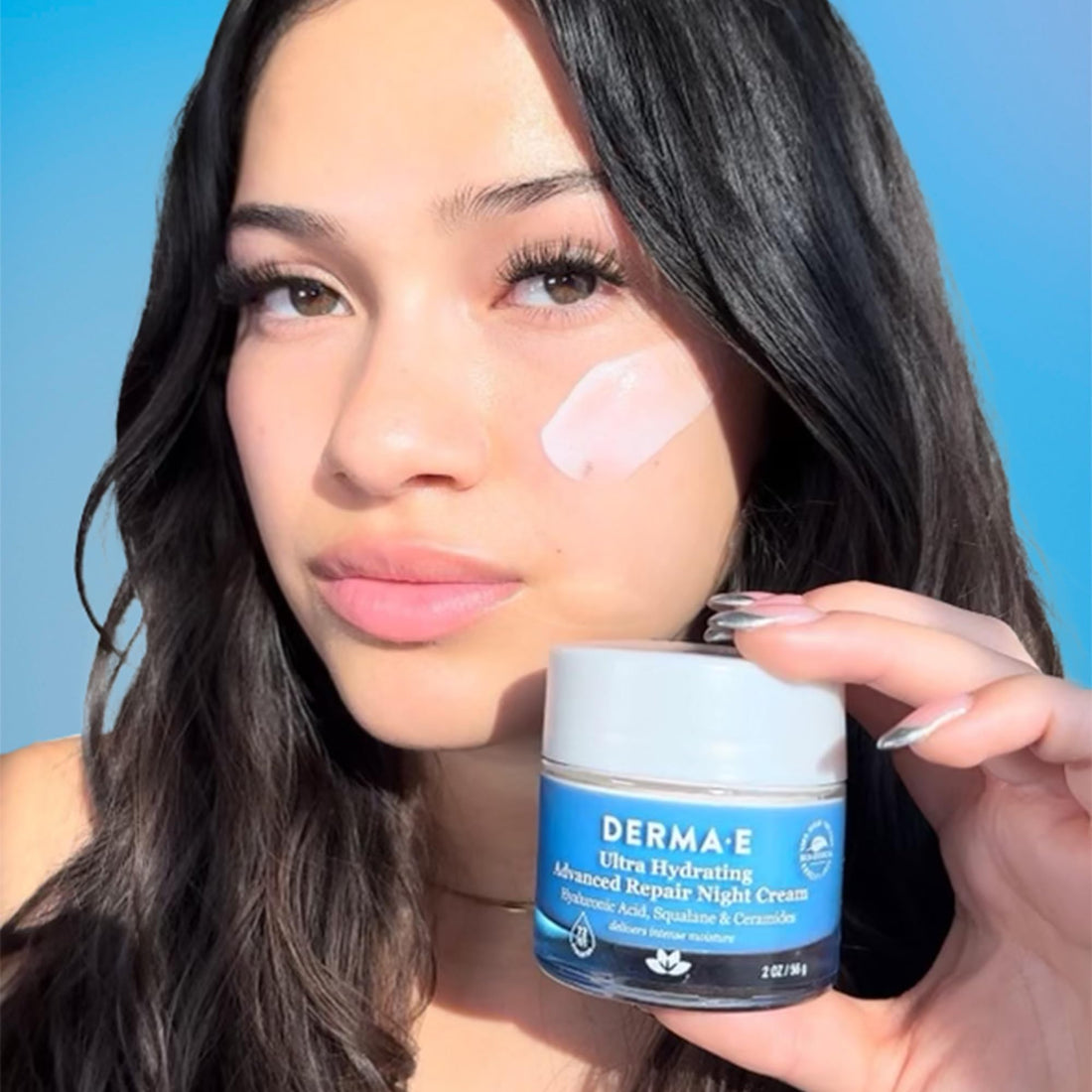 DERMA E Hydrating Night Cream with Hyaluronic Acid 2oz