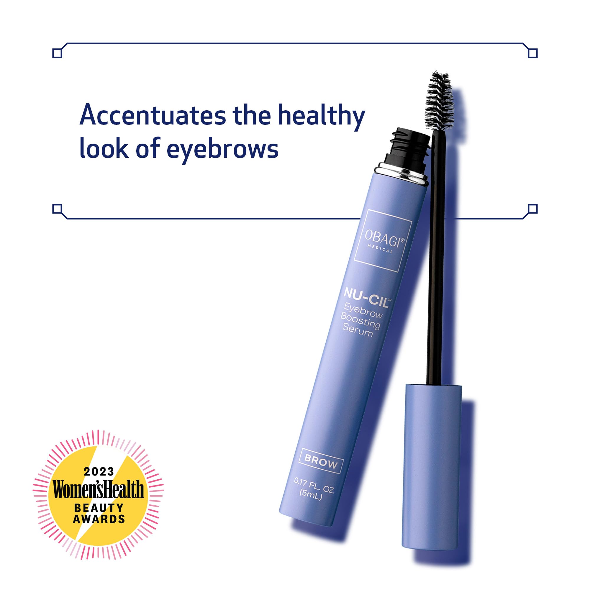 Obagi Nu-Cil Eyebrow Boosting Serum - Eyebrow Growth Serum with Hyaluronic Acid - Eyebrow Serum for Thin, Patchy & Over-Tweezed Eyebrows - Fast Absorbing - 6ml