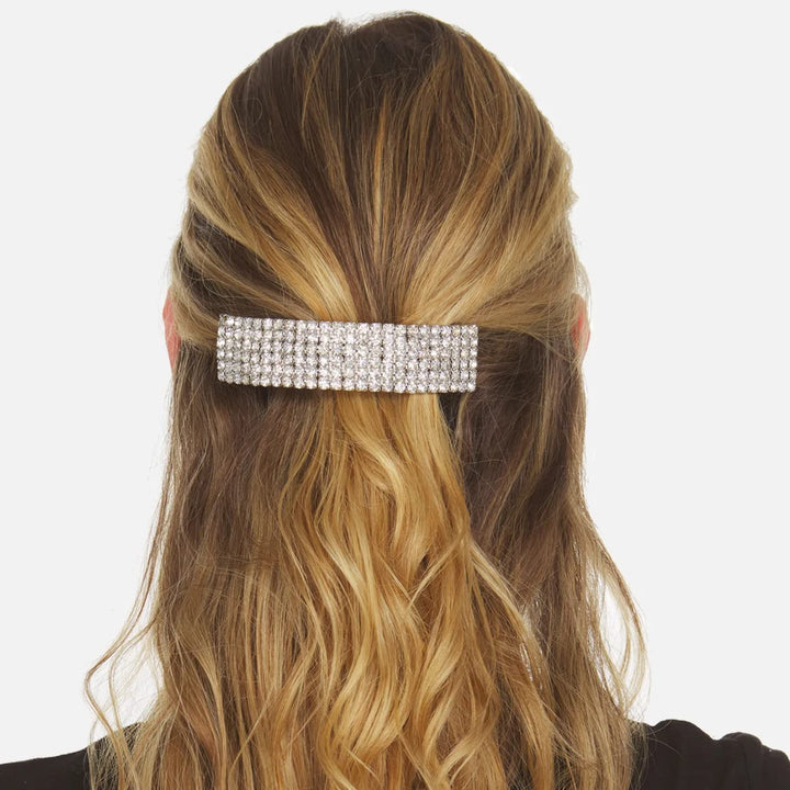 Allure Rhinestone Hair Barrette, 6 Row