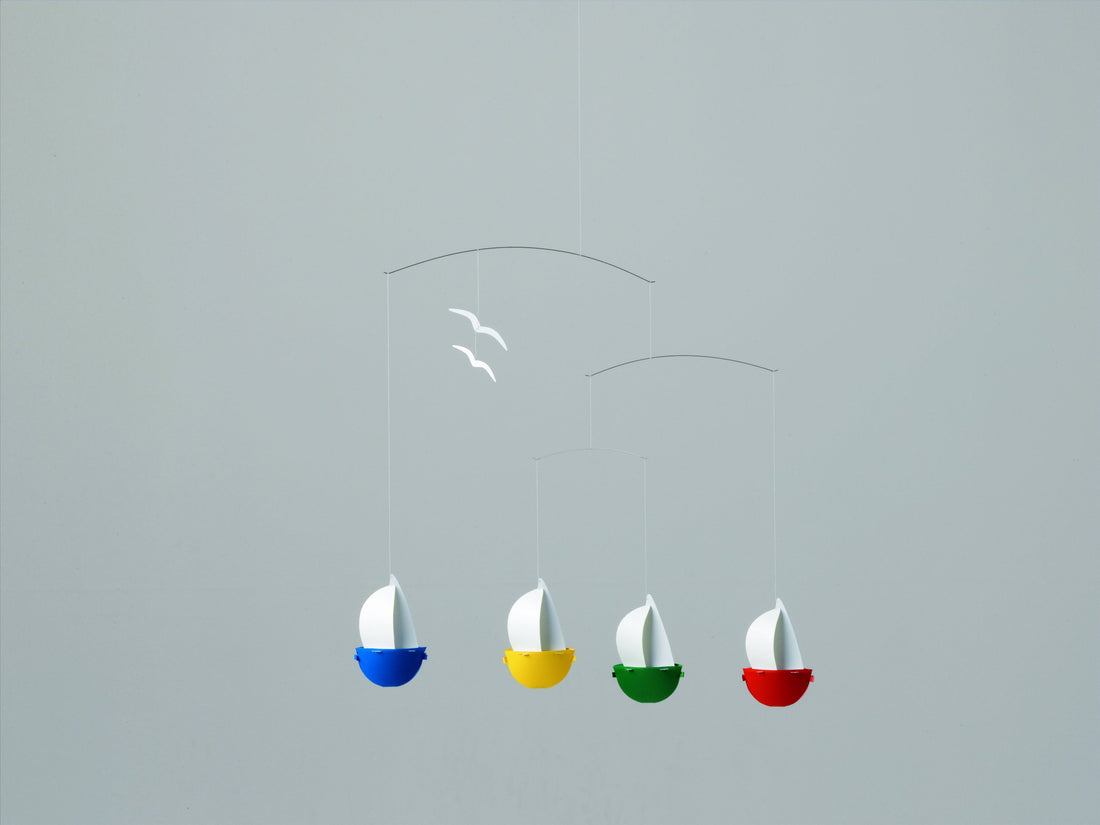 Sailfun Hanging Nursery Mobile - 24 Inches - High Quality Plastic - Handmade in Denmark by Flensted