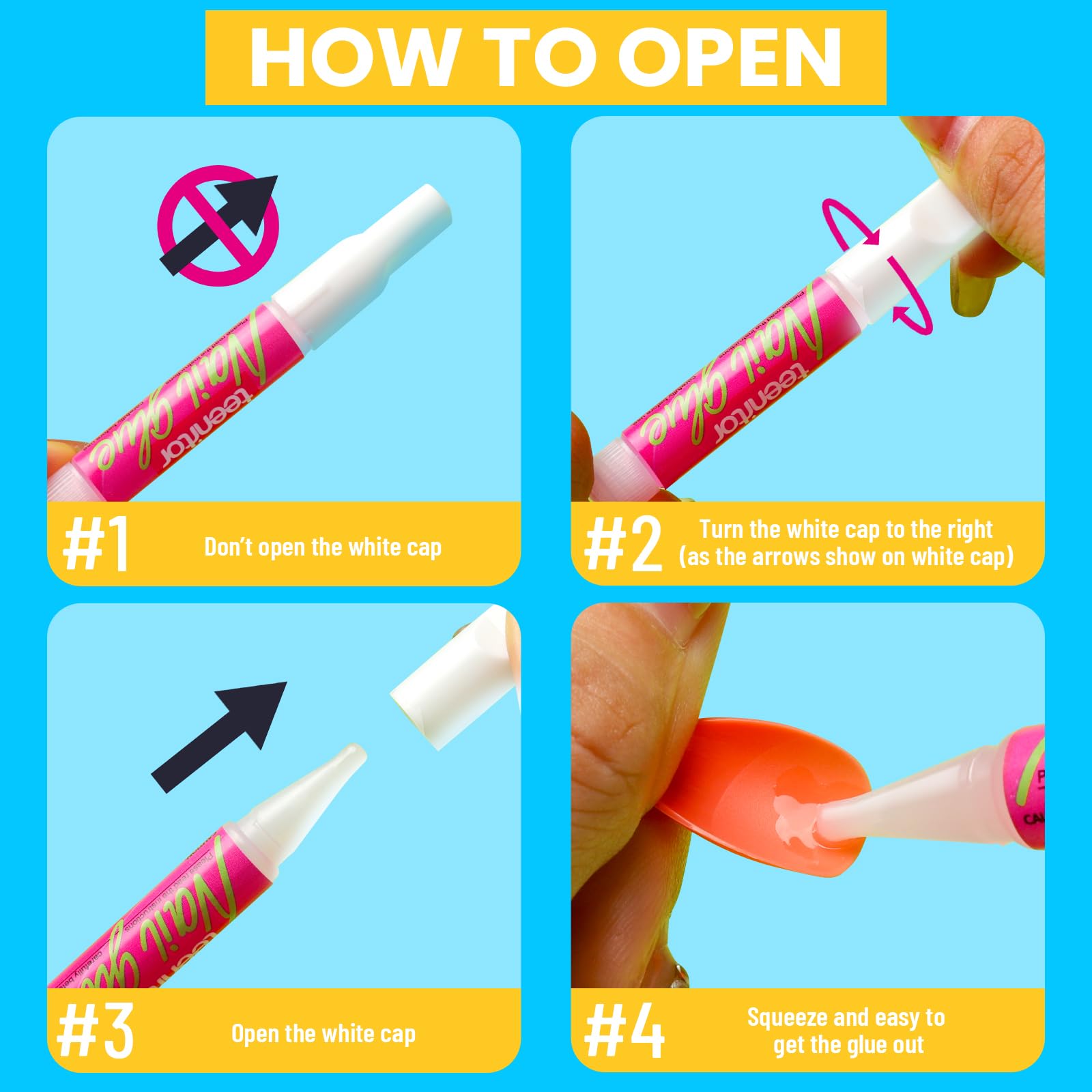 Teenitor Nail Glue for Acrylic Nails, 15pcs Press on Nail Glue Strong, Best Nail Glue for Press on Nails Long Lasting Nail Glue for Nail Tips