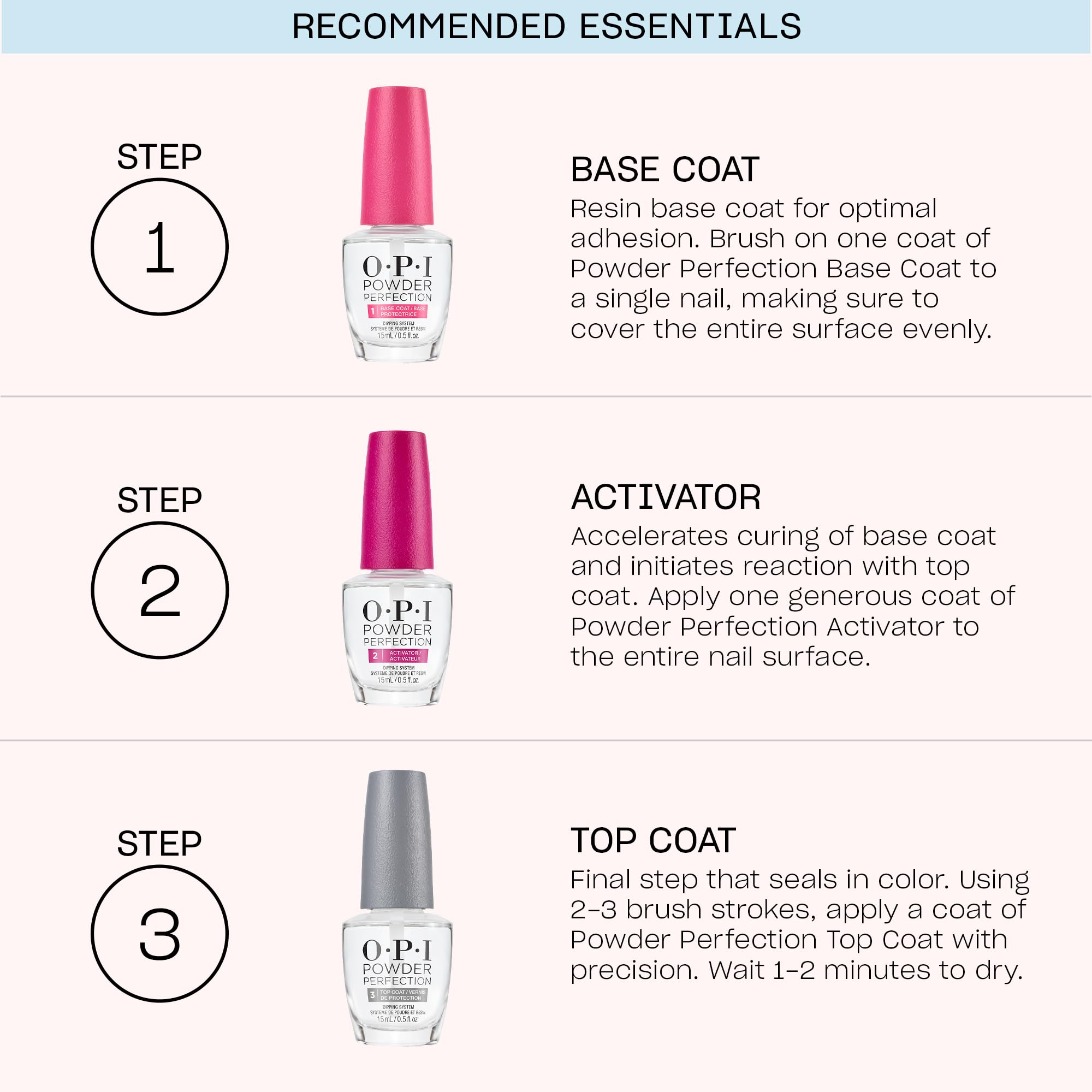 OPI Powder Perfection Clear Color Set Powder | Color Setting Nail Dipping Powder | 4.25 oz