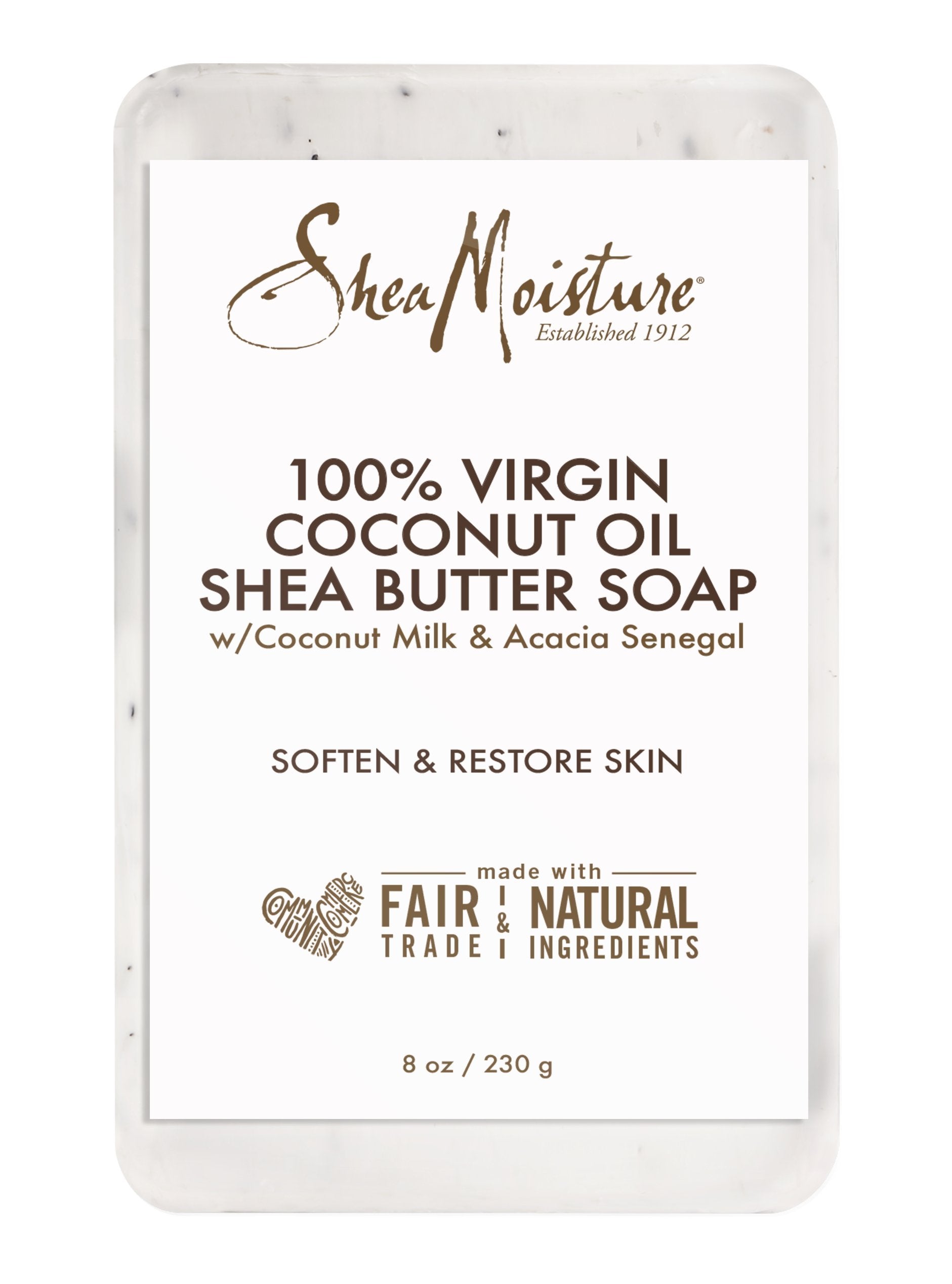 Shea Moisture 100% Virgin Coconut Oil Shea Butter Soap, 8 Oz
