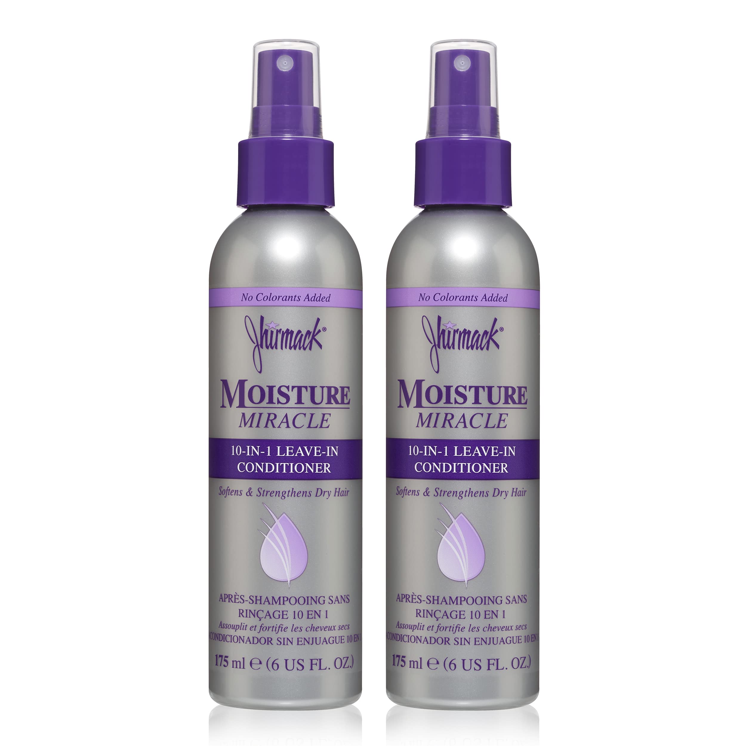 jhirmack 10-in-1 Leave-In Conditioner Spray | Heat Protectant | Detangles, Softens, Repairs & Adds Shine | Made with Vitamin E & B5 | Set of 2