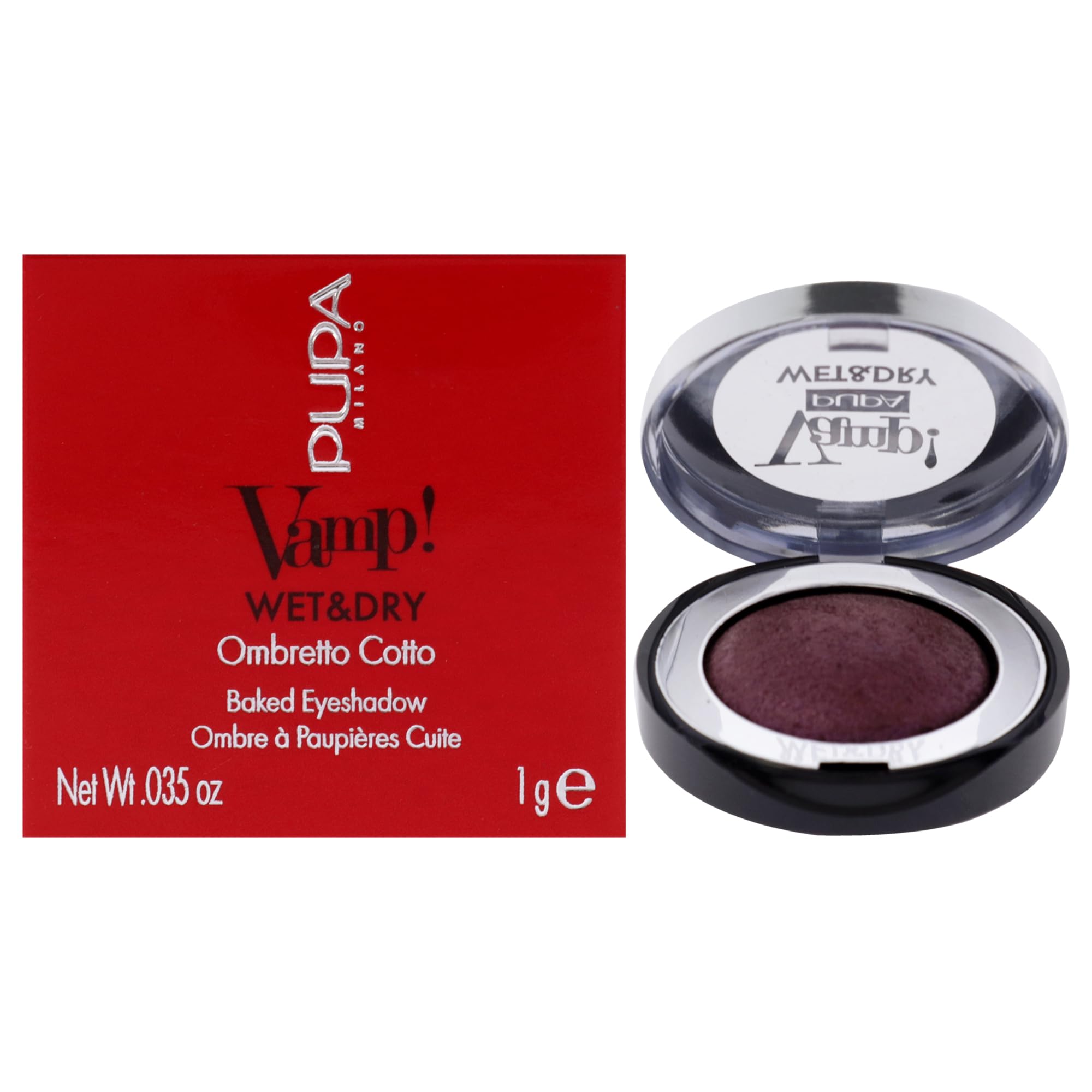 PUPA Milano Wet and Dry Baked Eyeshadow - 205 Hot Violet by Pupa Milano for Women - 0.035 oz Eye Shadow PU040245A205