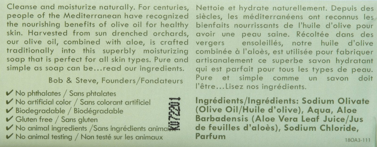 Kiss My Face Moisturizing Bar Soap for All Skin Types - Olive & Aloe - 8 oz