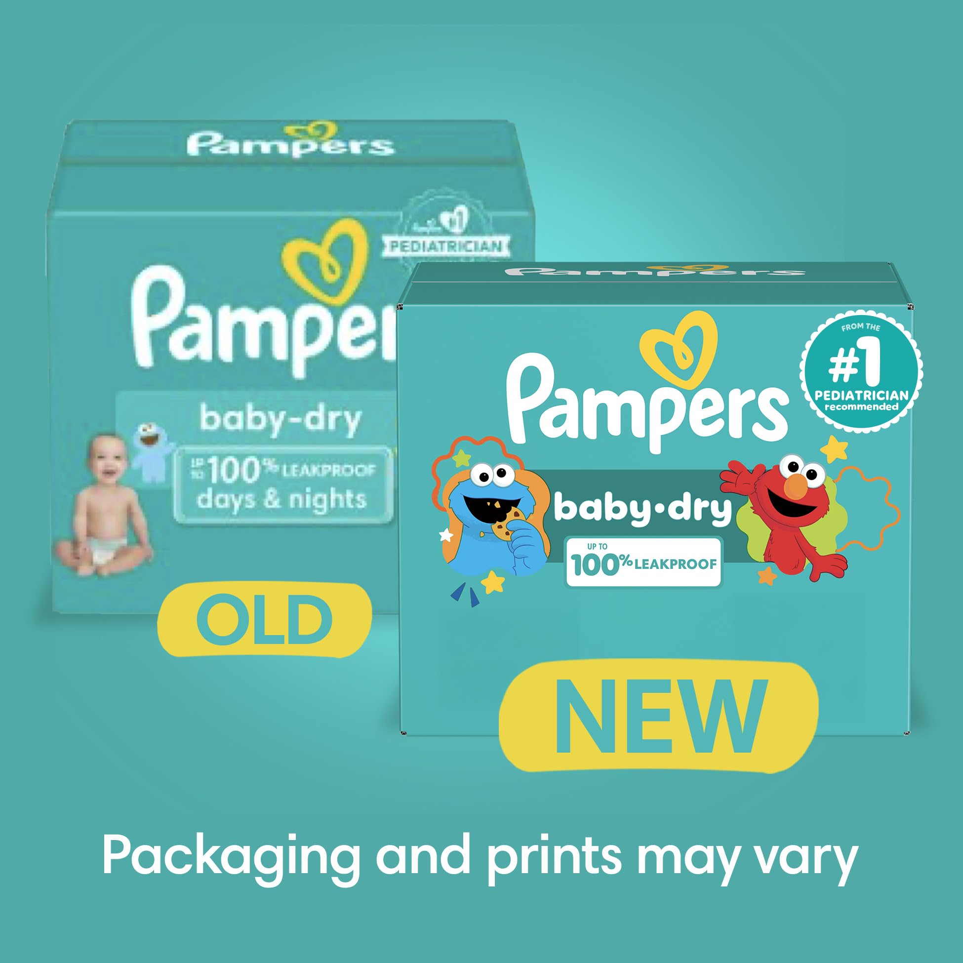 Pampers Diapers - Baby Dry - Size 1, 44 Count, Absorbent Disposable Infant Diaper (Packaging May Vary)
