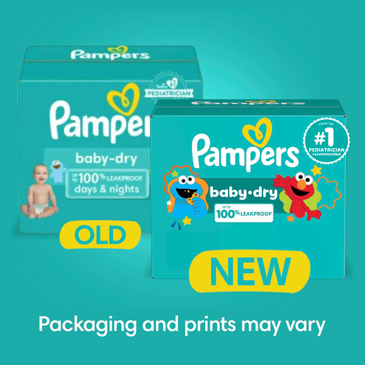 Pampers Diapers - Baby Dry - Size 1, 44 Count, Absorbent Disposable Infant Diaper (Packaging May Vary)