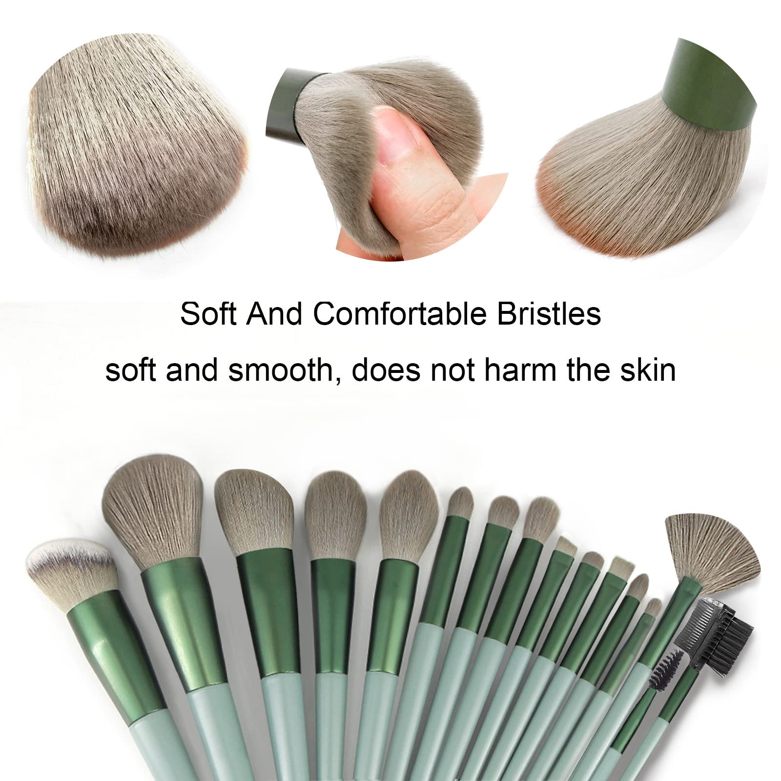 Koccido Makeup Brushes 30 Pcs Makeup Kit,Foundation Brush Eyeshadow Brush Make up Brushes Set (Green, 30 Piece Set Large)