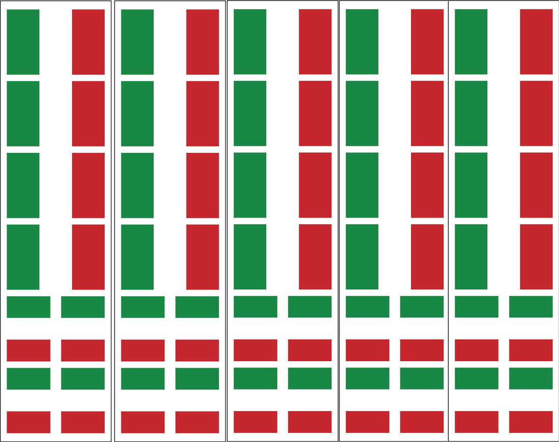 Italian Flag Temporary Tattoos, Italy Party Favors