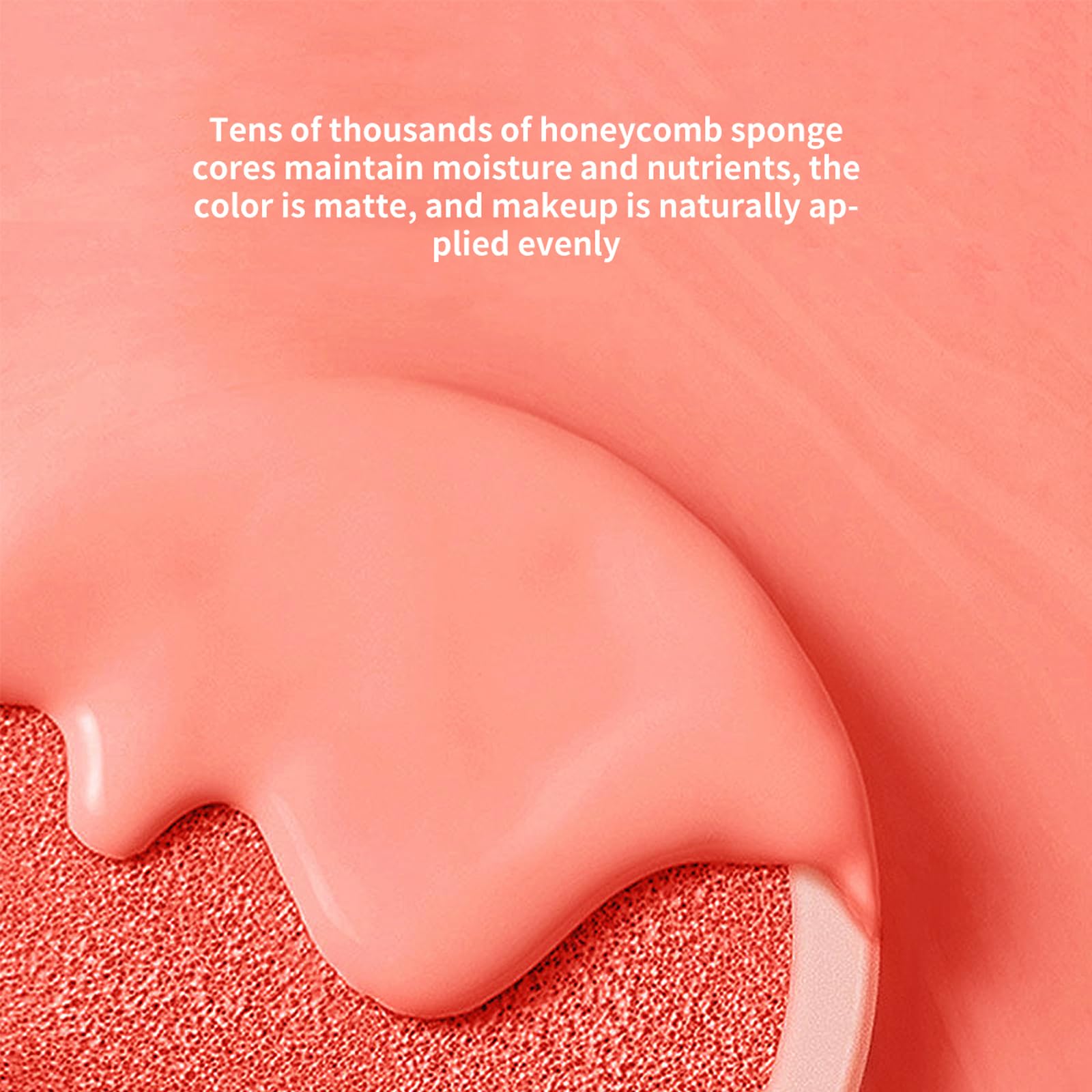 BLUE LOVE Cushion Liquid Blush - Silky Cheek Tint with Built-in Mirror, Natural Radiant Finish, Effortlessly Contours & Highlights for Elegant Look (01# Pink Orange)