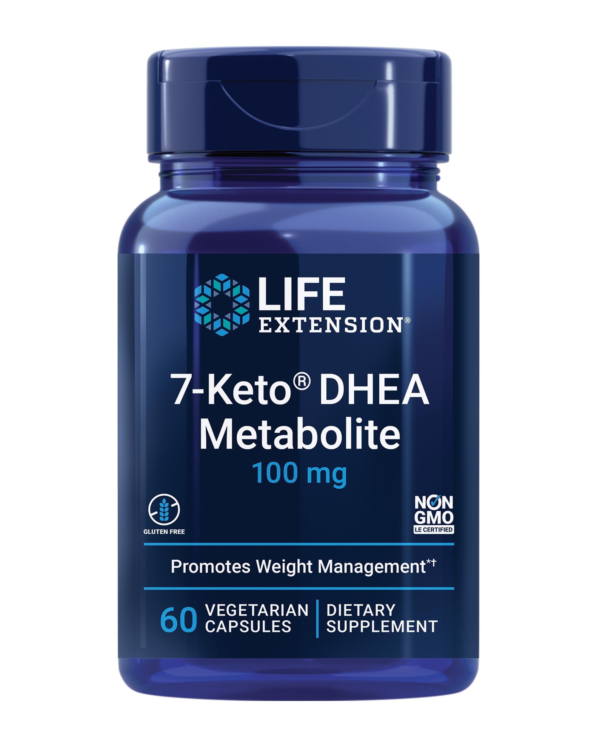 Life Extension 7-Keto DHEA Metabolite – Crank Up Your Fat-Burning Furnace – Non-GMO – Gluten-Free – 100 Mg – 60 Vegetarian Capsules