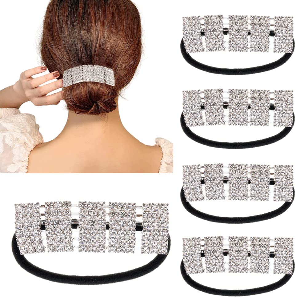 Casualfashion 6Pcs Fashion Women Girls Pearls Hair Rope Elastic Bow Hair Band Ring Ponytail Holder