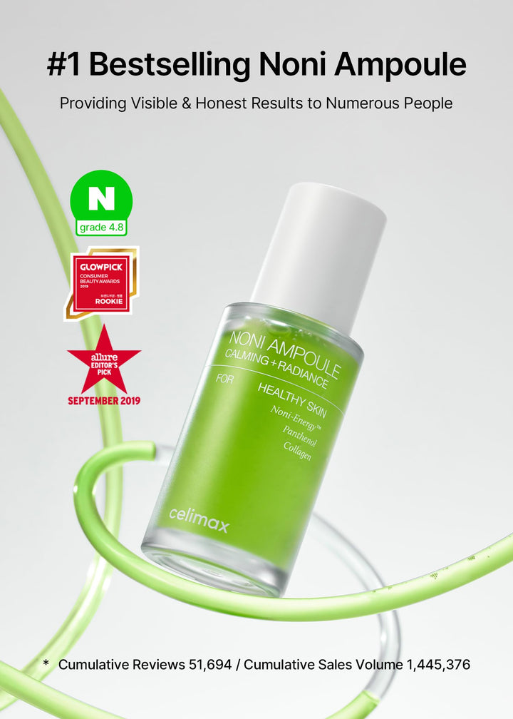 celimax Noni Energy Ampoule 30ml | with Noni Extract, Hydrating, Moisturizing & Soothing Serum for Wrinkles & Fine Lines, Mild Ampoule For Face