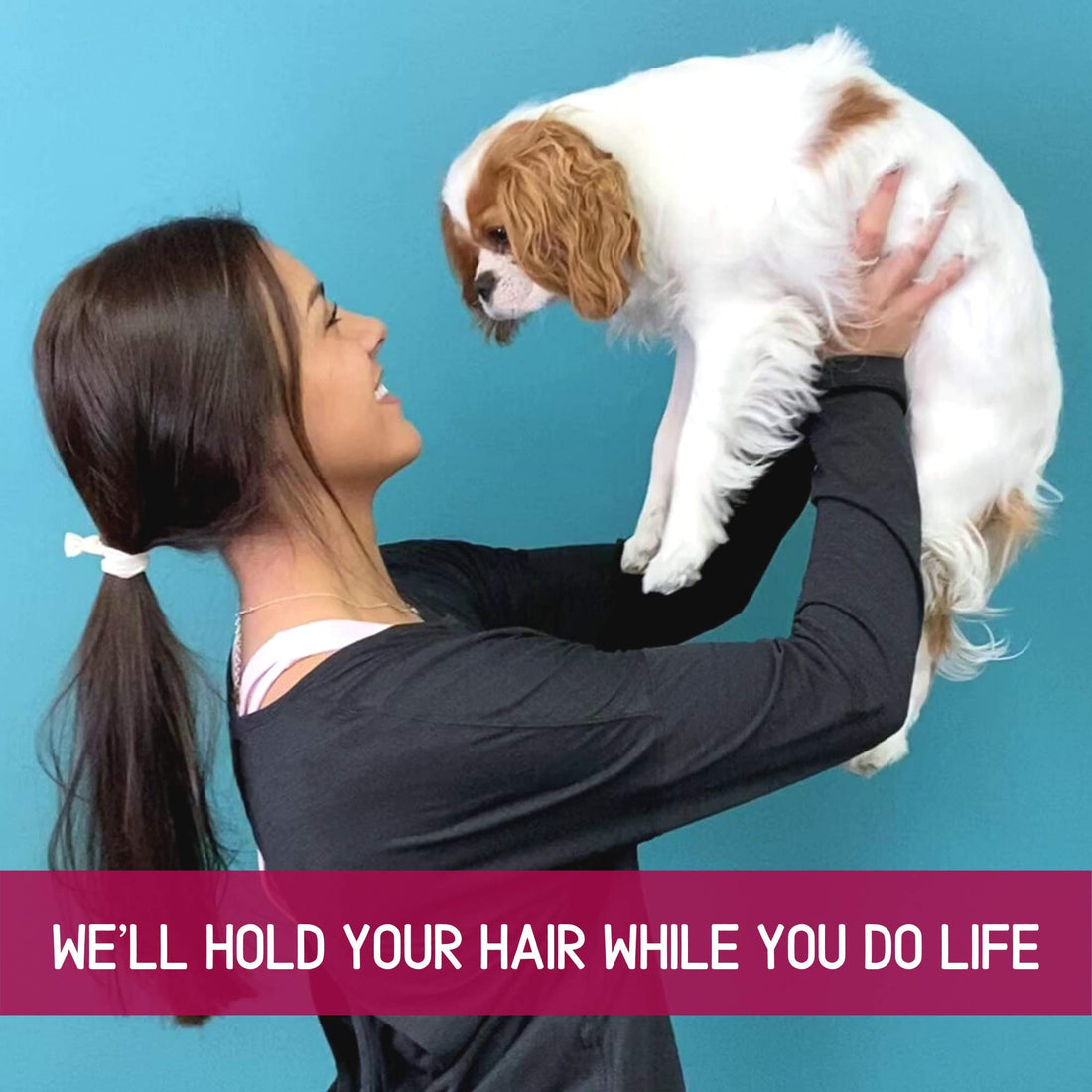 Hair Ties 20 Elastics Ponytail Holder Set No Crease Ribbon Bands (Grey)