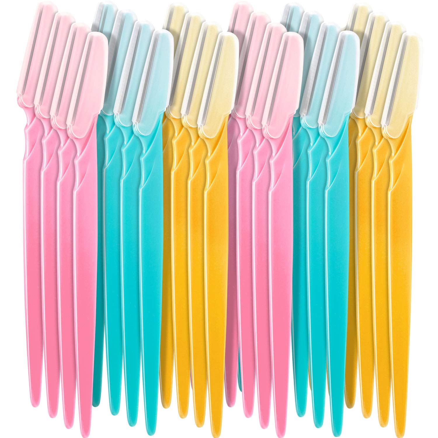 Boao Boao 96 Pieces Eyebrow Razor Eyebrow Shaver Eyebrow Shaper Facial Razor with Precision Cover for Women