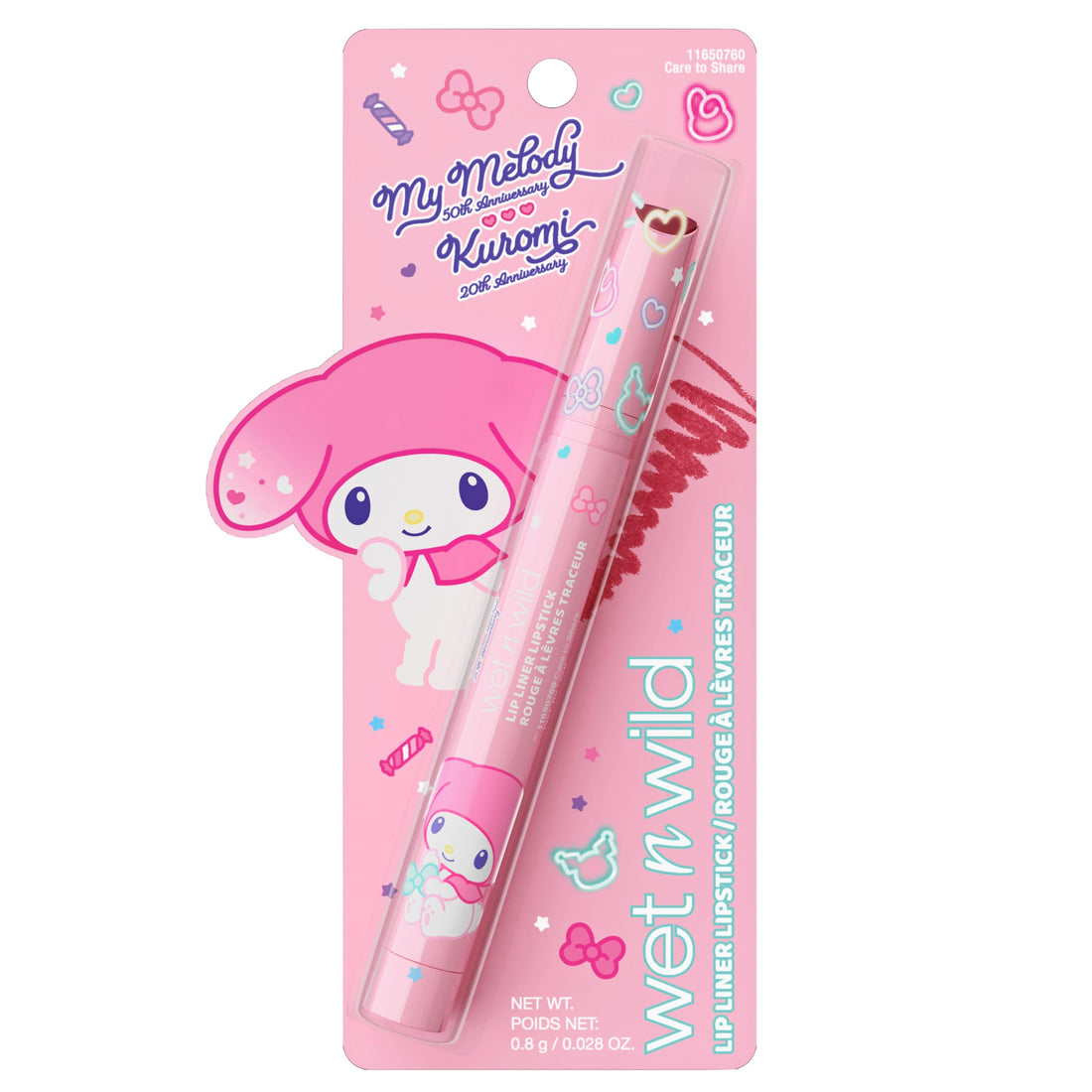 wet n wild My Melody and Kuromi Lip Liner Lipstick - Care to Share