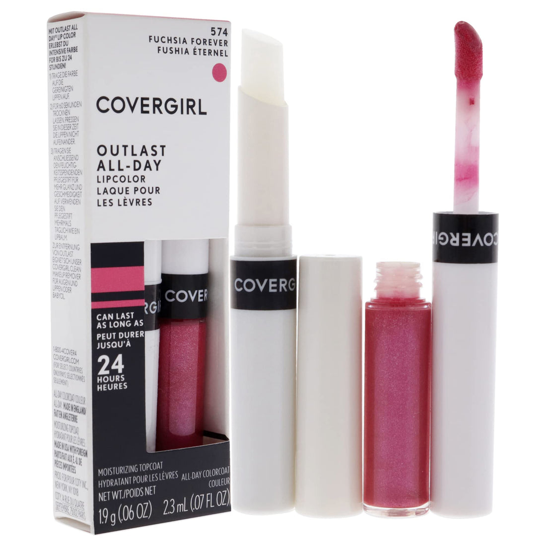 COVERGIRL Outlast Lipcolor Fuchsia Forever 574 0.06 Fl Oz by COVERGIRL