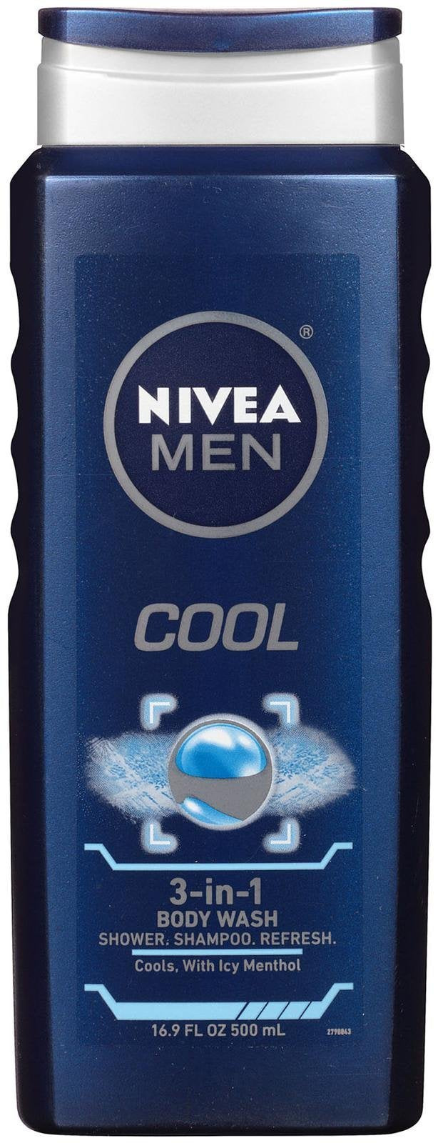 Nivea For Men Cool Hair and Body Wash, 500ml