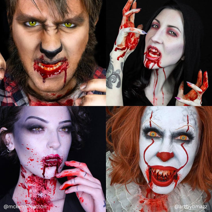 Mehron Makeup Stage Blood | Realistic Fake Blood For Halloween | Stage Blood Makeup| Washable Fake Blood for Special FX, Stage & Screen, Halloween, & Cosplay (1oz.) (Bright Arterial)