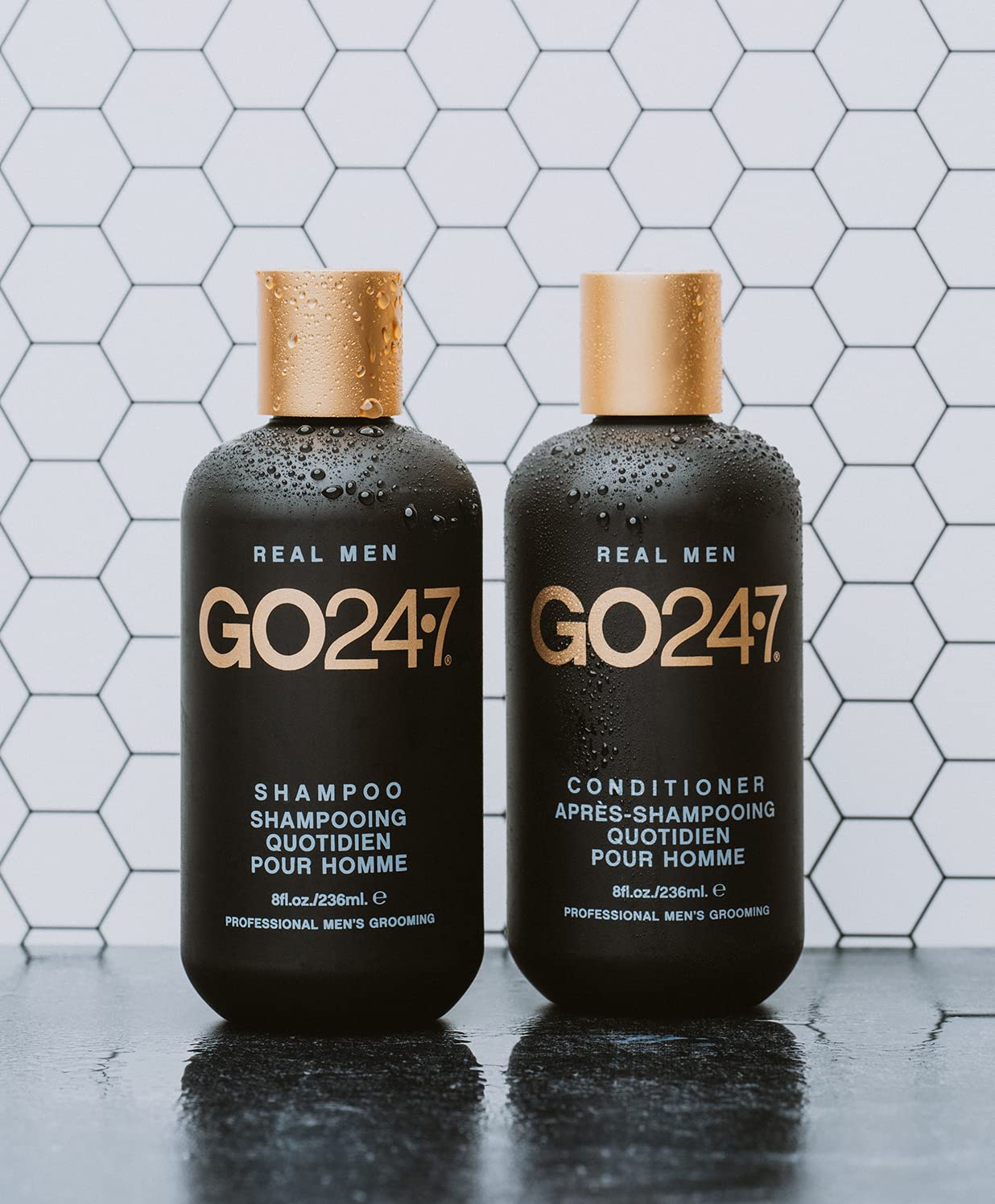 GO247 Real Men Shampoo, 8 Fluid Ounce by On The Go