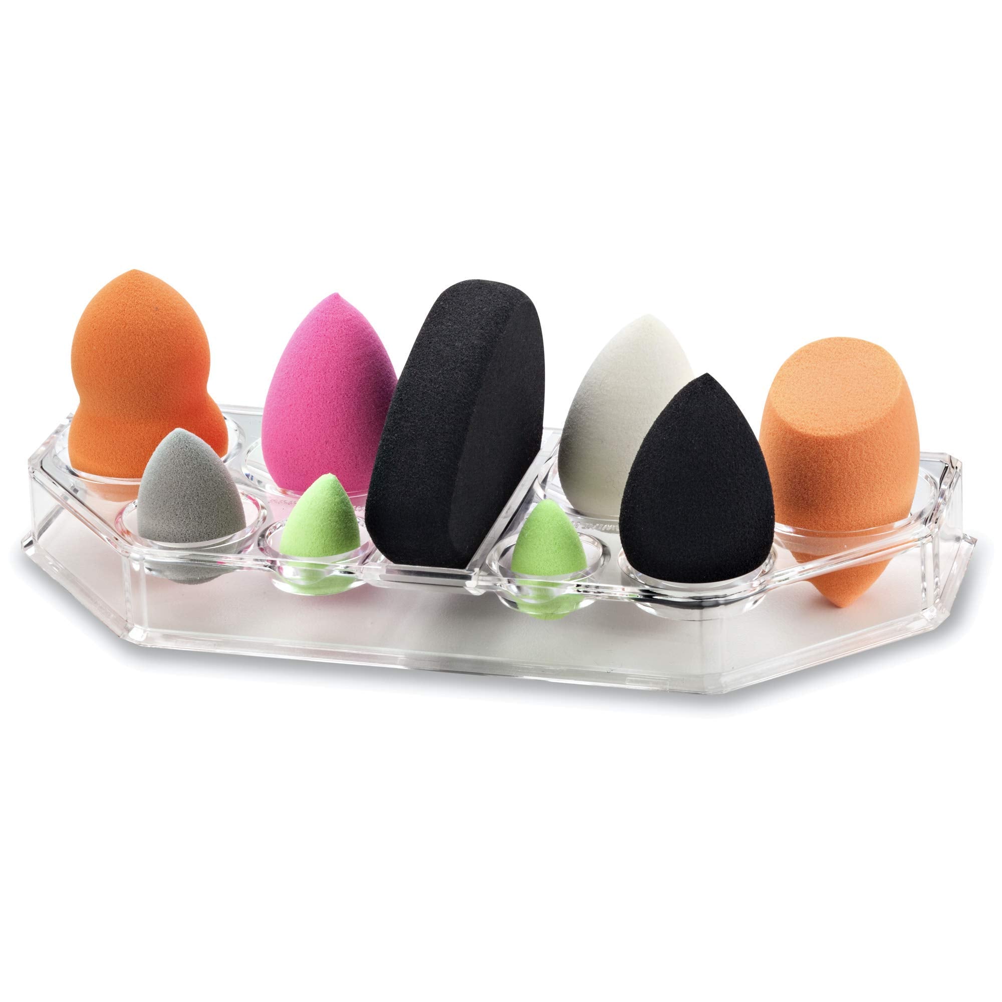 byAlegory Acrylic Makeup Beauty Sponge Organizer & Drying House | 9 Spaces Fits All Brands