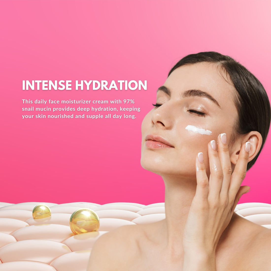 DelMark Products Snail Mucin 97% Daily Face Moisturizer Cream 100ML, Hydrate, Repair & Glow, Korean Moisturizer for Smooth, Healthy Skin