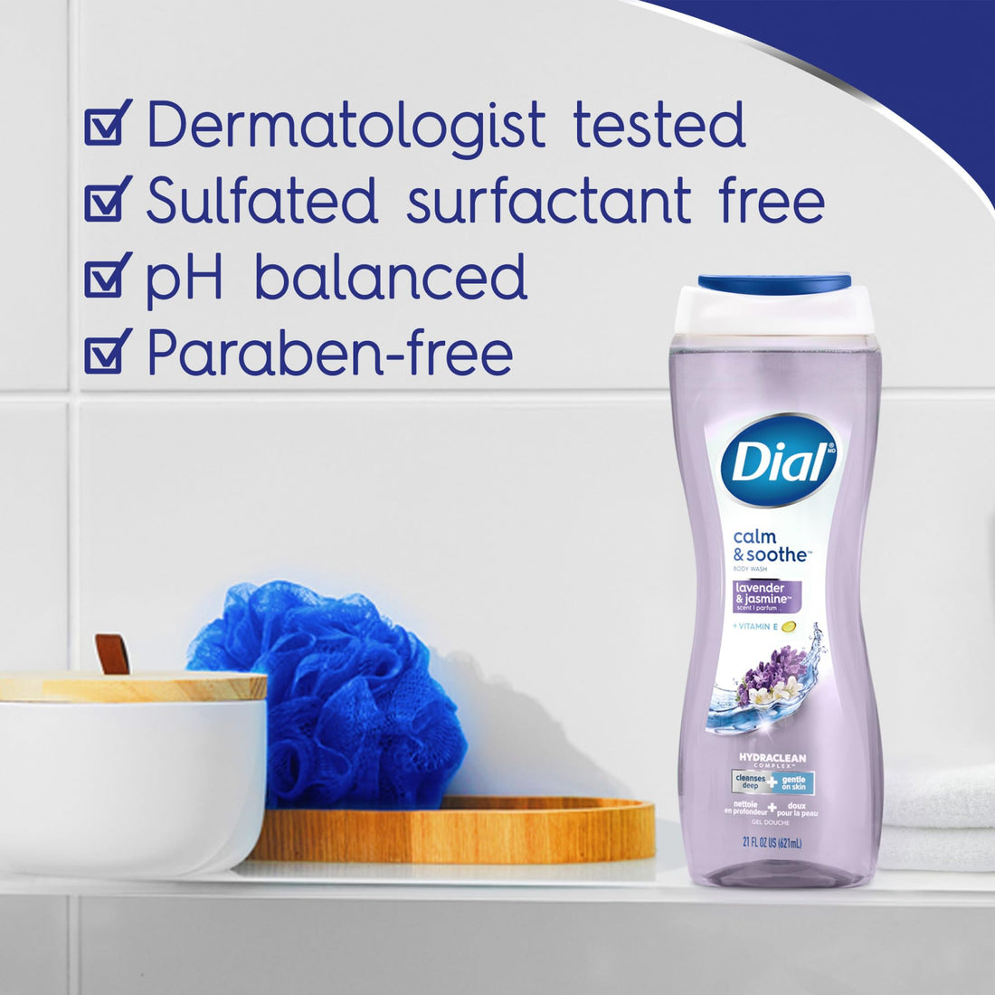 Dial Body Wash, Lavender & Jasmine, 32 Fluid Ounces ( Pack May Vary )