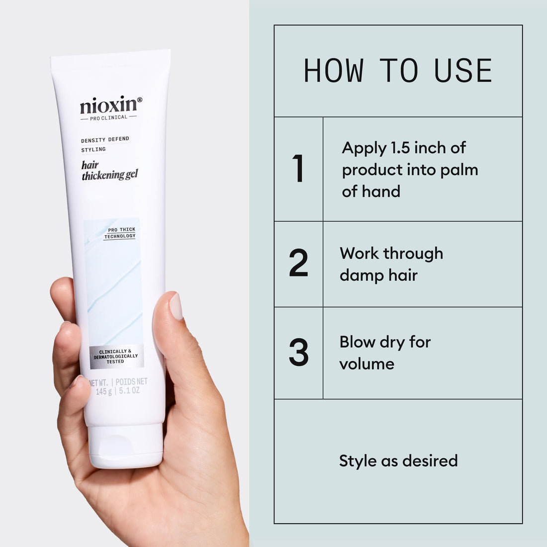 Nioxin Thickening Gel with Pro-Thick for Unisex, 5.13 Ounce