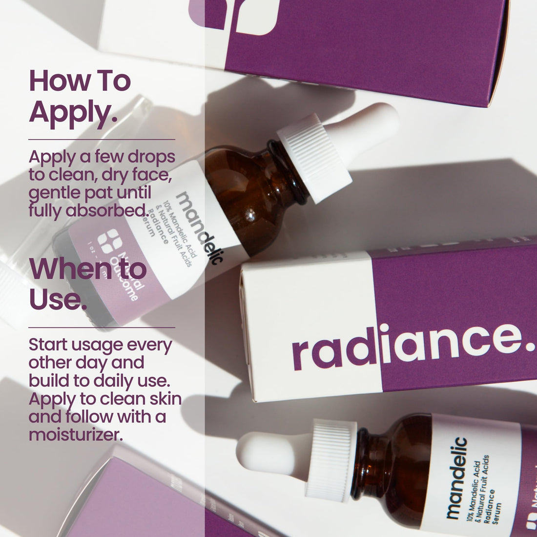 Mandelic Acid Serum 10% | Anti-Aging AHA Facial with Hyaluronic Acid | Targets Fine Lines, Dark Spots, and Wrinkles | Clarifies Acne and Stimulates Natural Collagen Production | 1 Oz Natural Outcome