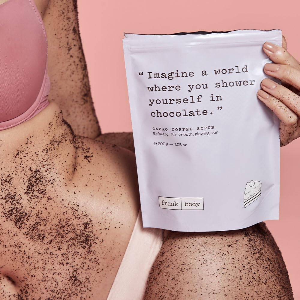 Frank Body Scrub Variety Pack | Natural, Vegan, Cruelty Free Exfoliating Body Scrub | Includes Original Coffee, Cacao, & Coconut Coffee Scrubs | 3 x 7.05 oz / 200 g