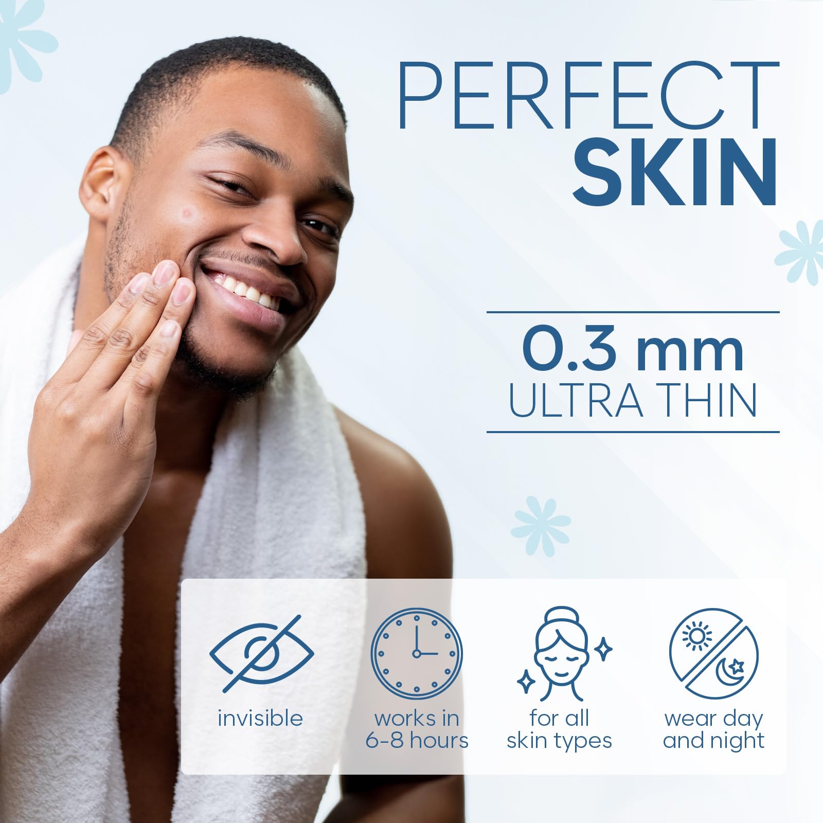 BLOOMORA Invisible Pimple Patches (324 Count) - Hydrocolloid Acne Spot Treatment - Zit Patches for Face - Acne Treatment for Face - S/L Sizes