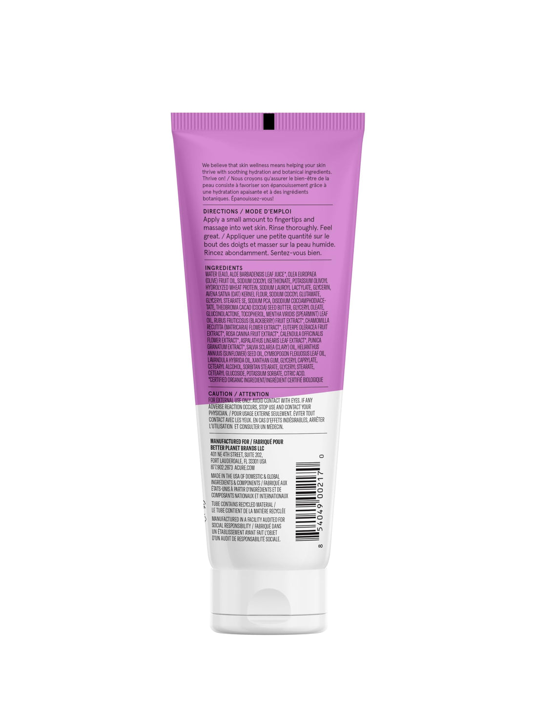 ACURE Facial Cleansing Creme - 4 oz - Argan Oil + Mint