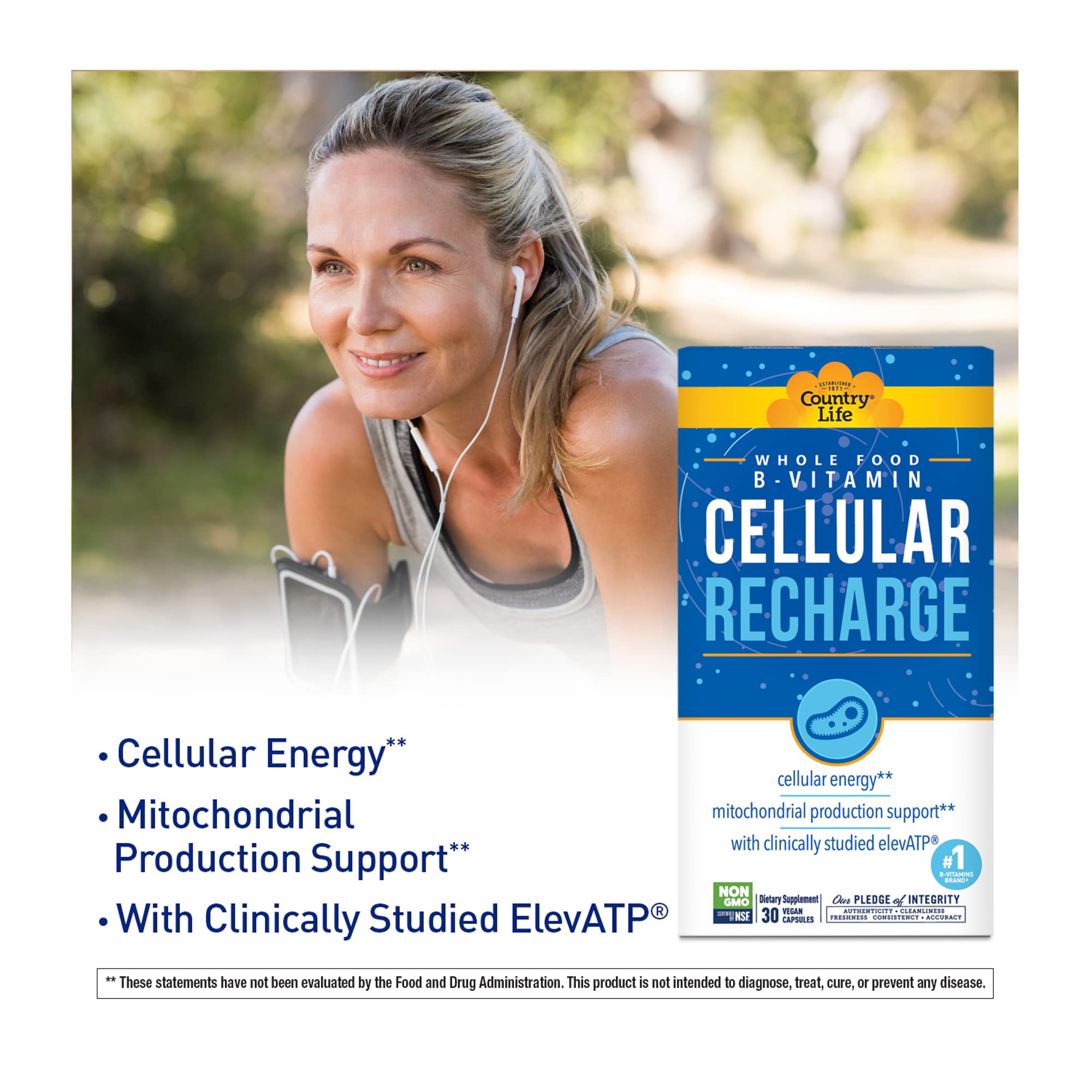 COUNTRY LIFE B Vitamin Cellular Recharge, 30 CT