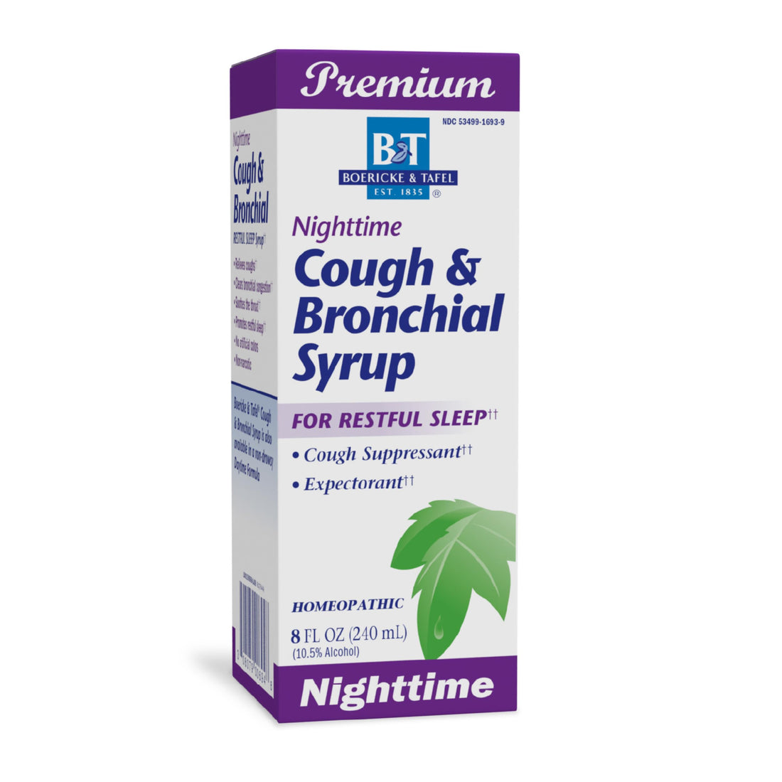 Nature's Way Boericke & Tafel Nighttime Cough & Bronchial Syrup, Cough Suppressant, Promotes Restful Sleep, 8 Fl. Oz