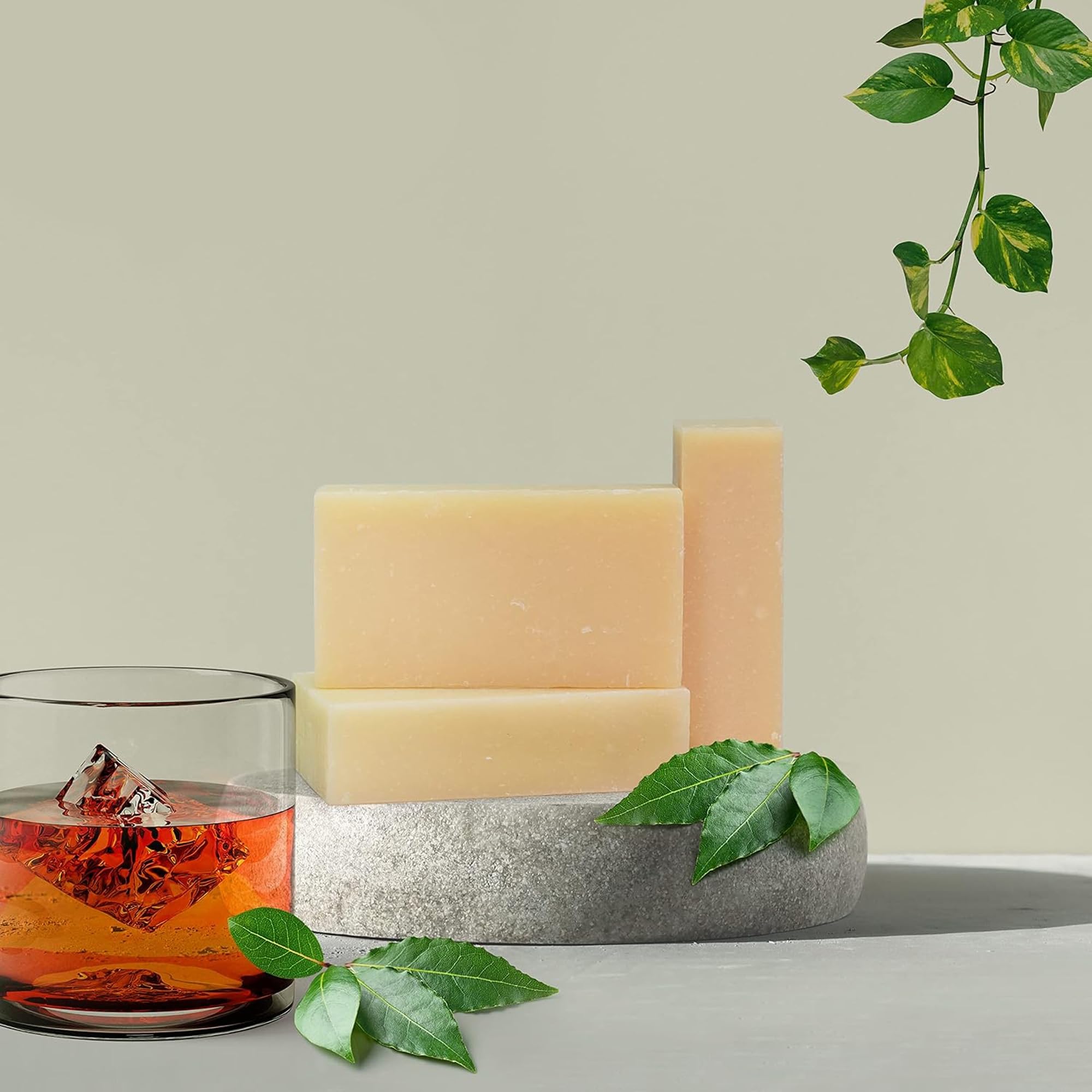 360Feel Bay Rum Shampoo Bar Soap - Vegan Oatmeal Hair Bar: Handmade, Growth Oils, Prevents Loss & Flakes, TSA-OK, Gentle for Al, for Hair/Body/Beard