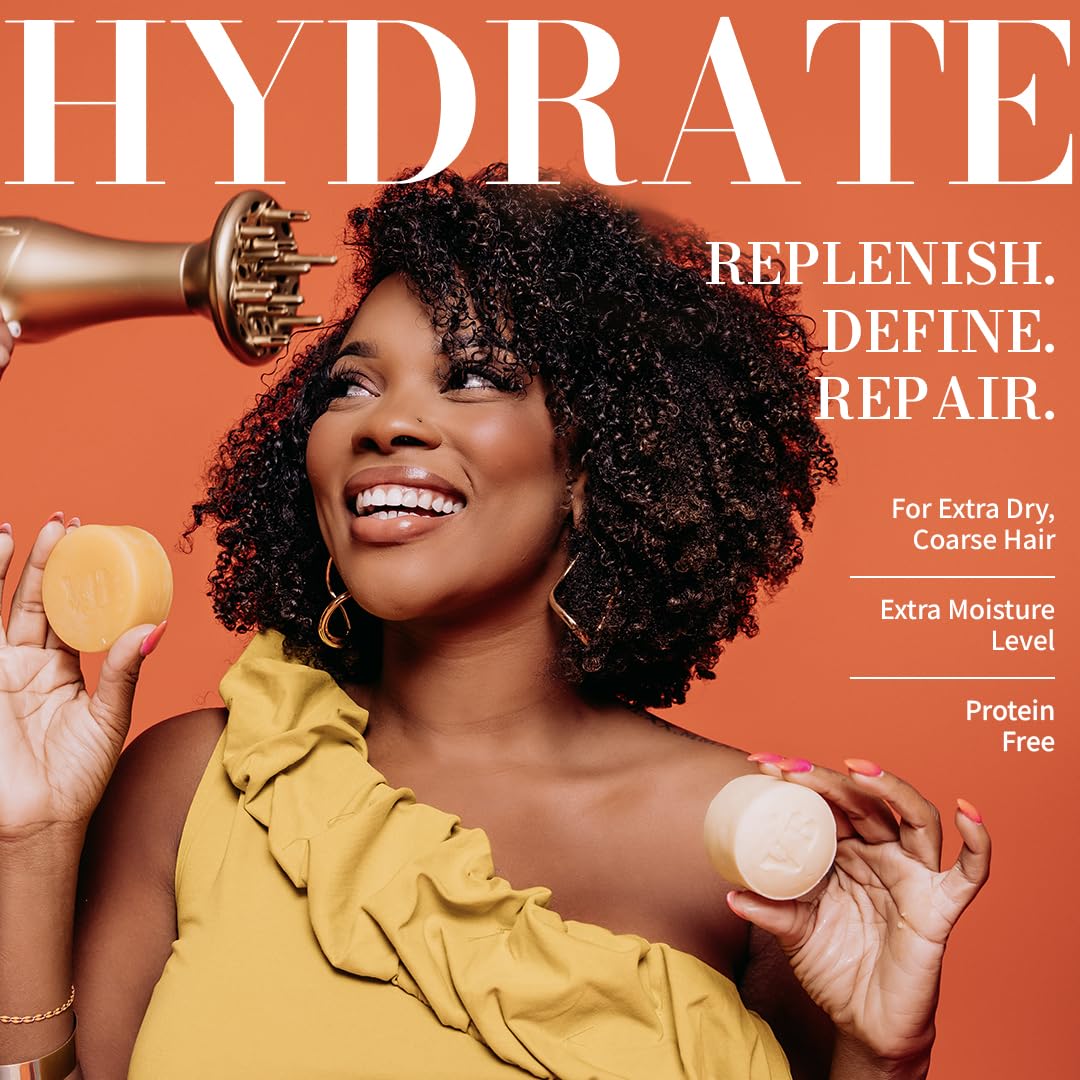 Vida Bars Hydrate Solid Conditioner Bar for Curly Hair | All Natural Moisturizing Bar Conditioner for Dry Damaged Hair | Vegan, Sulfate Free, Paraben Free, Handmade in the USA (Lavender & Grapefruit)