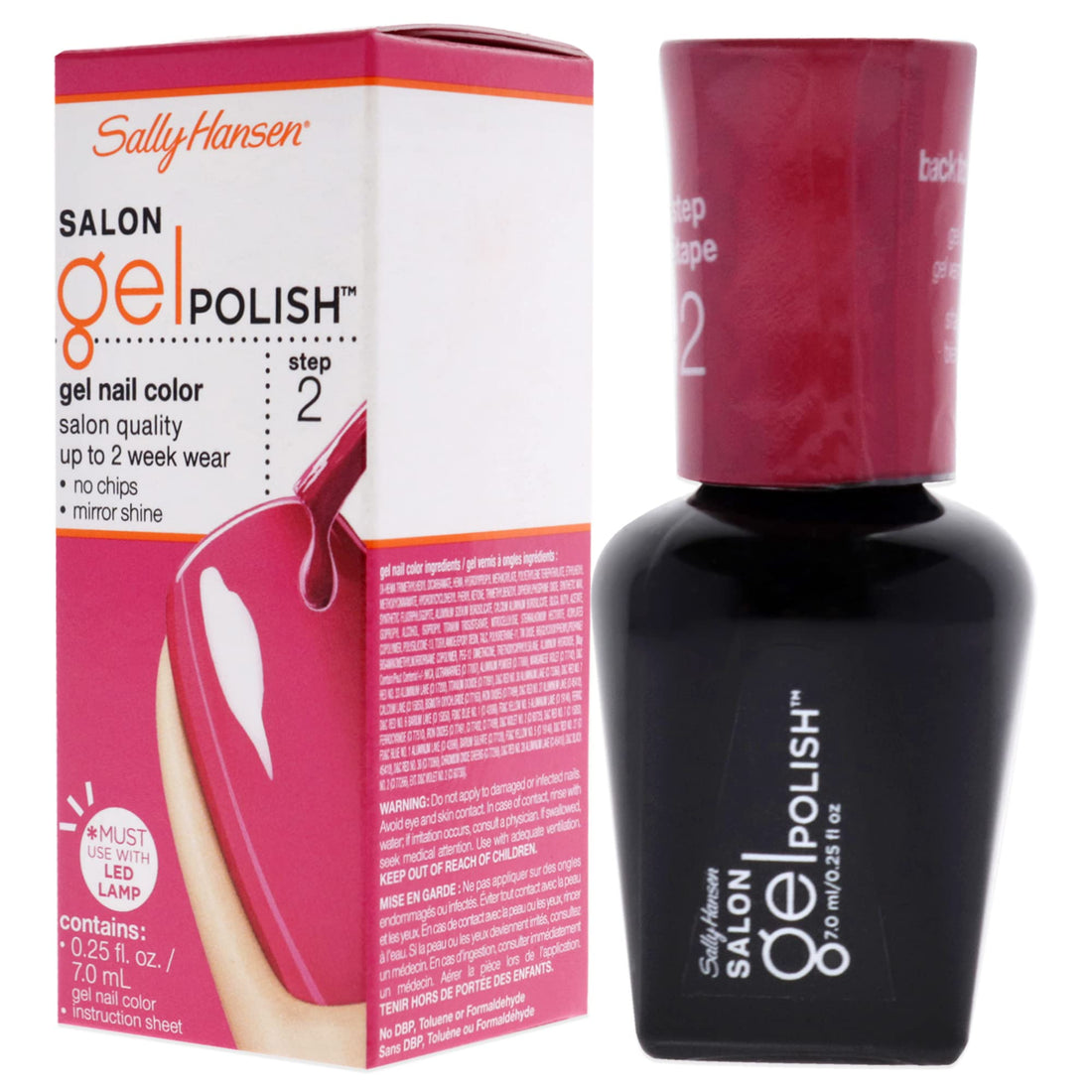 Sally Hansen Salon Pro Gel, Back To The Fuchsia, 0.25 Fluid Ounce, 1 Count