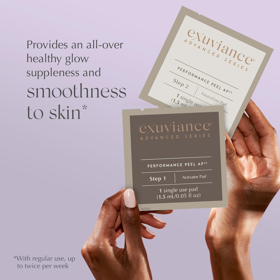 EXUVIANCE Performance Peel AP25 Starter Set, At-Home Chemical Peel, Gently Exfoliates & Refines Pores, Anti-Aging Peel, Treats Fine Lines, Wrinkles & Uneven Texture with Glycolic Acid, 2-week supply