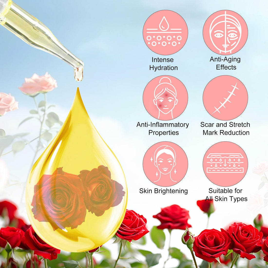 Xaarty Vitamin E Oil, Pure and Natural Body Oil, Premium Grade Essential Oils for Skin Moisturizing, Anti-Aging, Reduce Pigmentation, 2.02 Oz