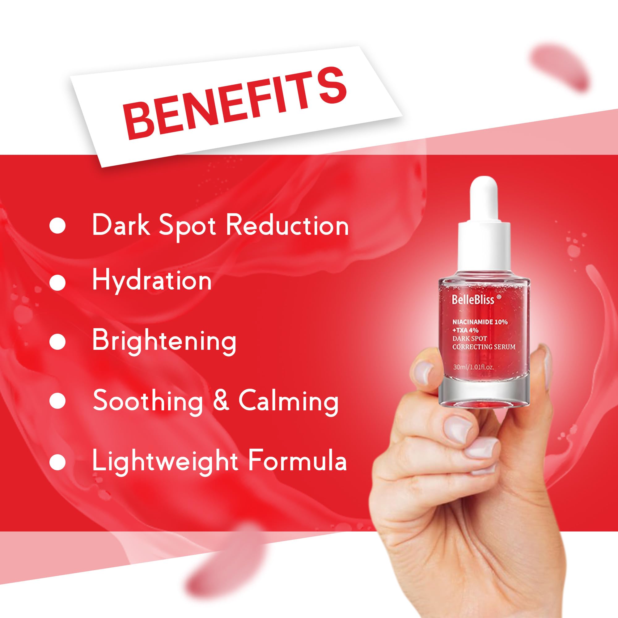 Niacinamide 10% | Tranexamic 4% | Acid Serum |, Hyaluronic Acid | Ceramide,Vitamin B12 is a natural color that is suitable for sensitive skin. Korean glass skin that is fragrance free(30ml 1fl.oz.)